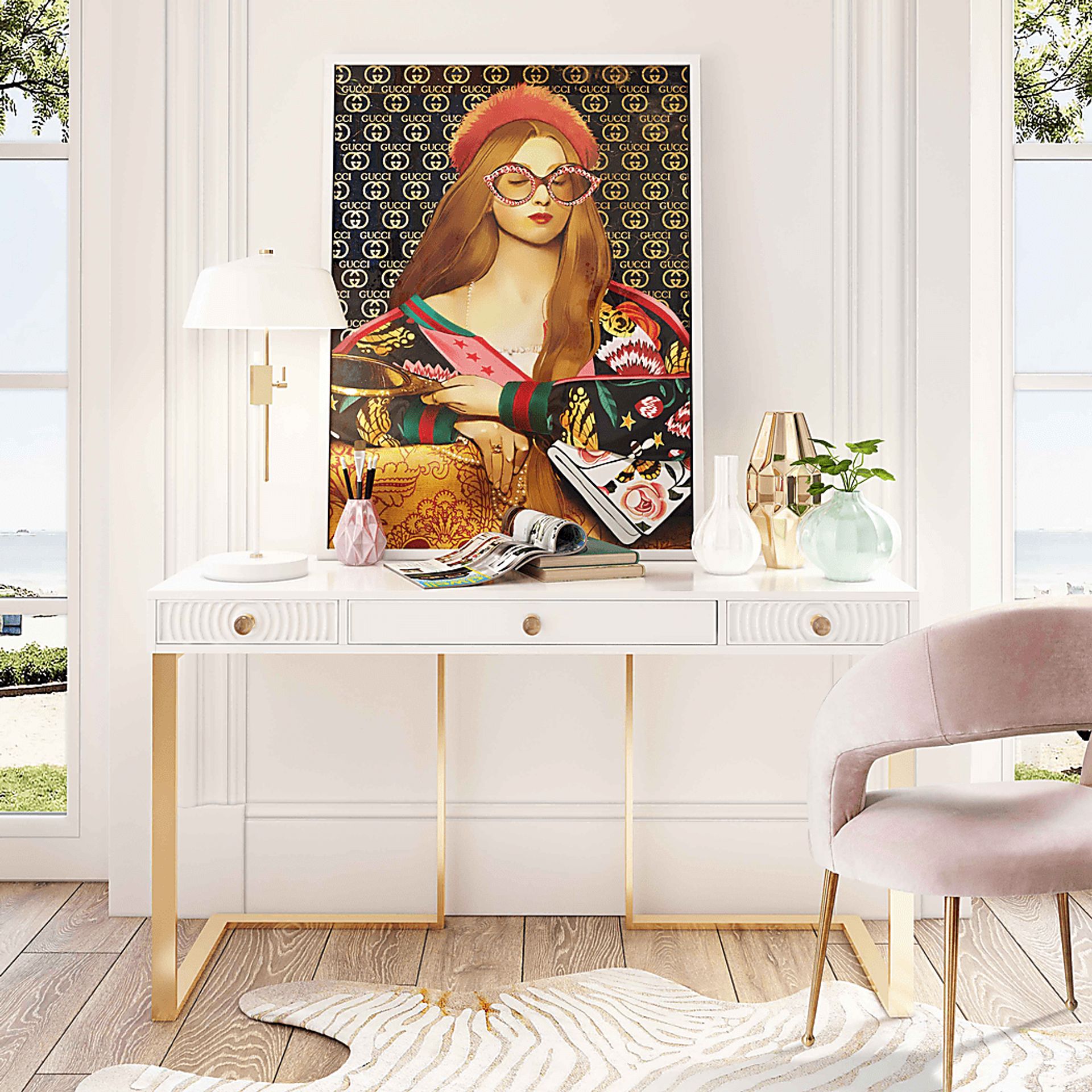 Jenella White Desk - Image 8