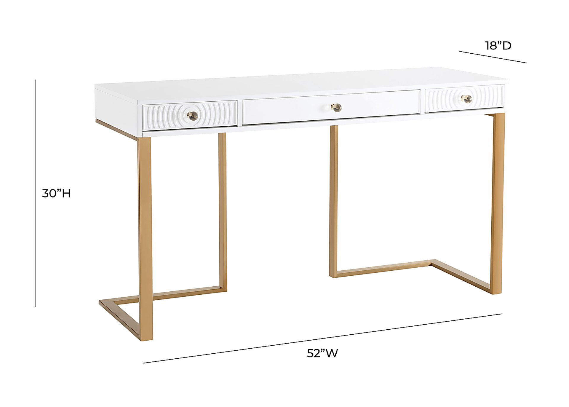 Jenella White Desk - Image 9