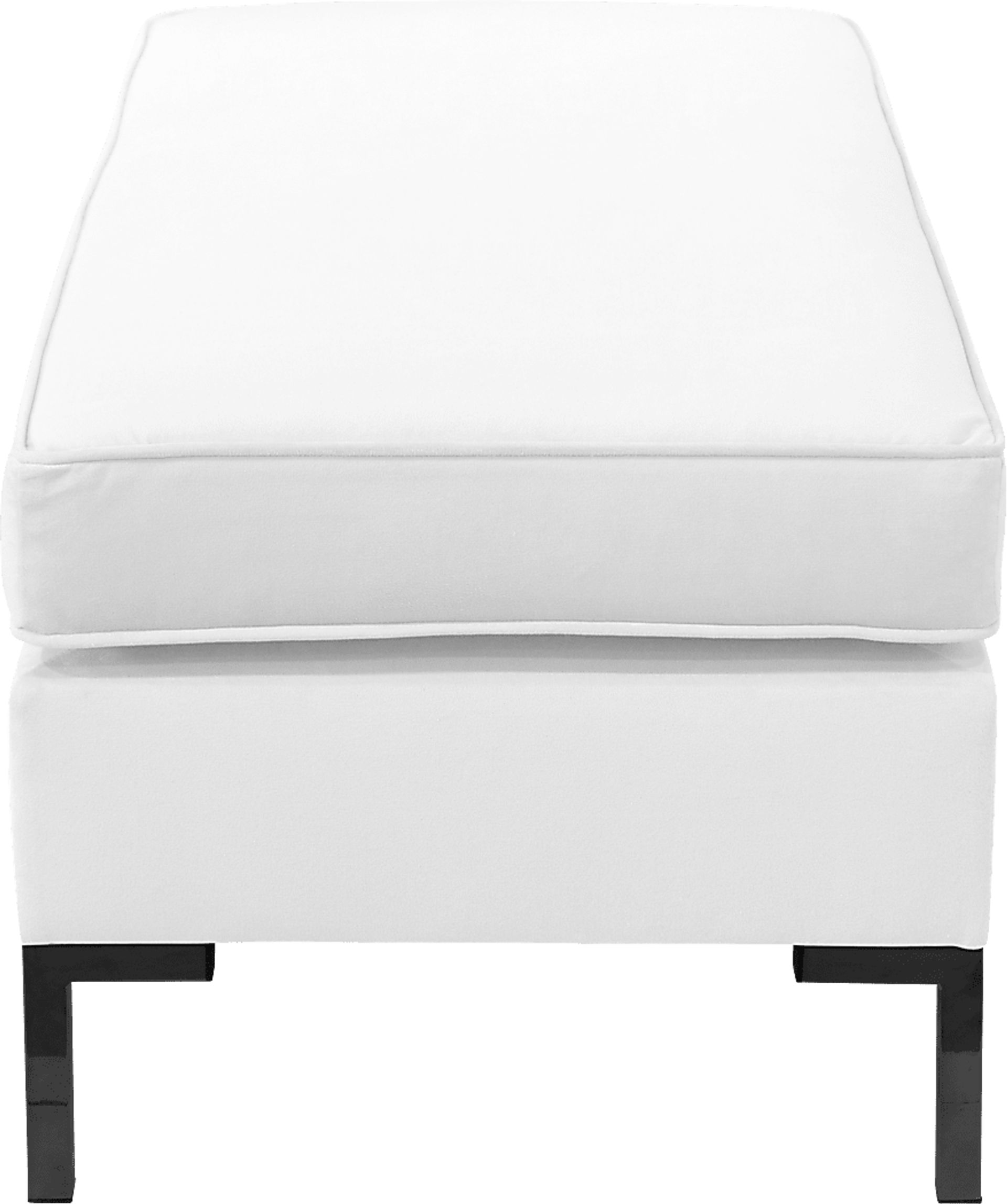 Jenessa White Accent Bench - Image 3