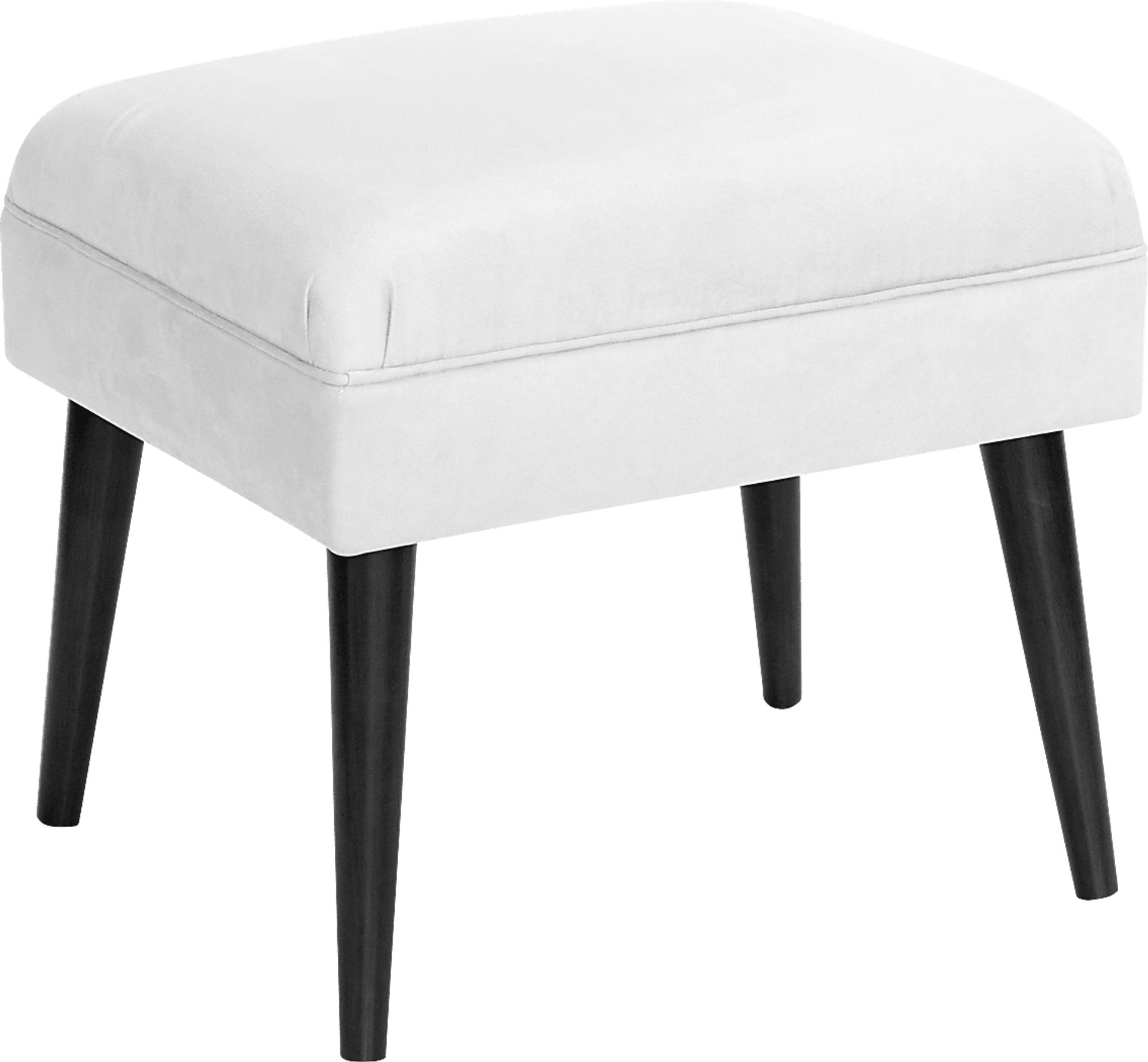Jenessa White Ottoman - Image 1