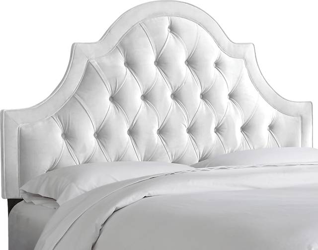 Jenessa White Queen Upholstered Headboard - Thumbnail - Image 1