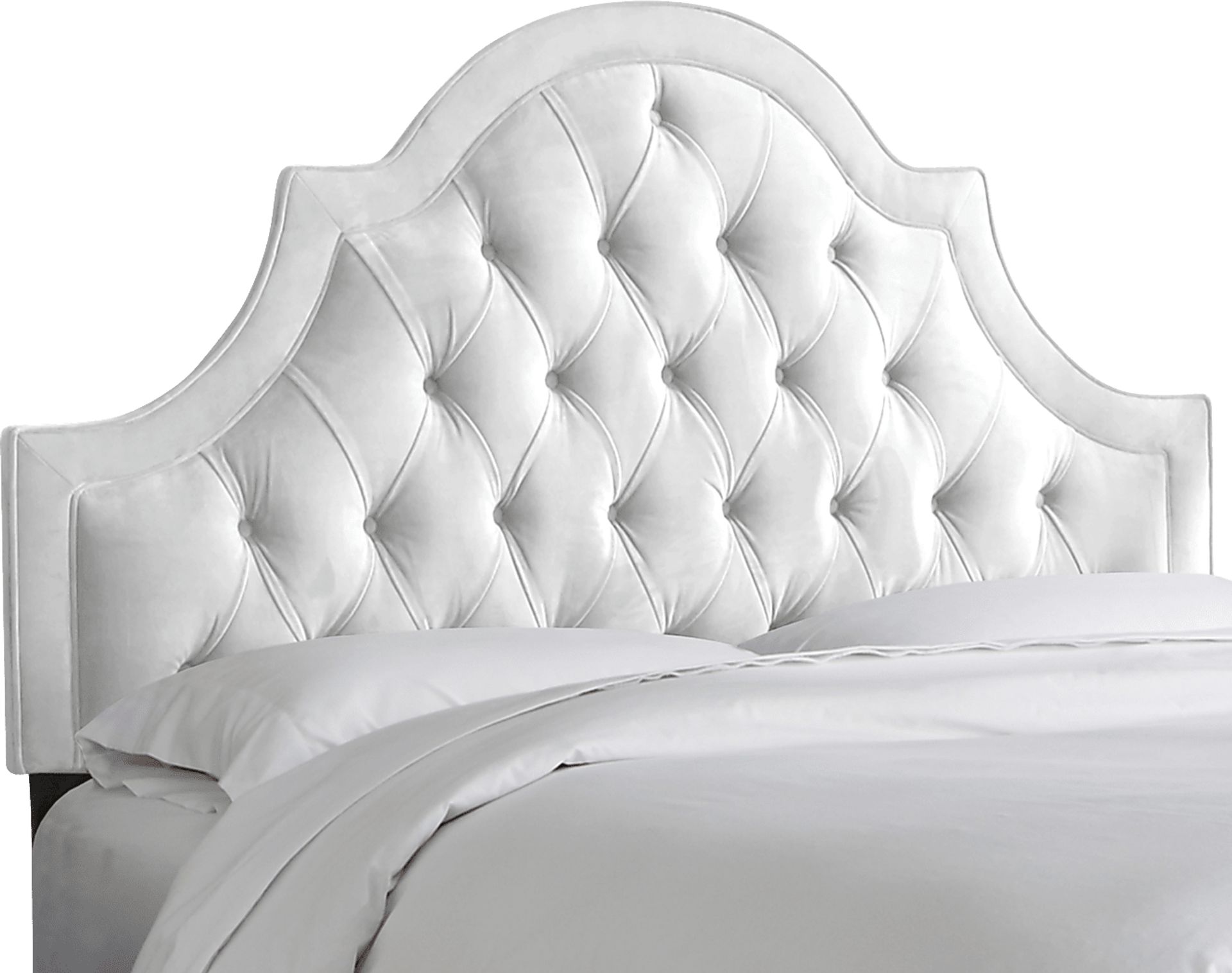 Jenessa White Queen Upholstered Headboard - Image 1