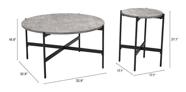 Jenilek Gray Cocktail Table, Set of 2 - Thumbnail - Image 12