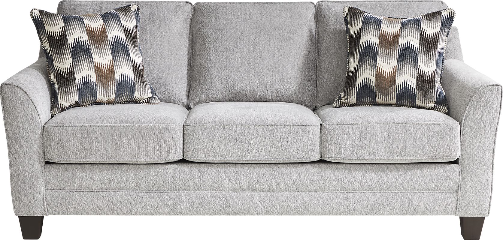 Jenisse 3 Pc Gray Chenille Fabric Living Room Set With Sofa, Loveseat ...
