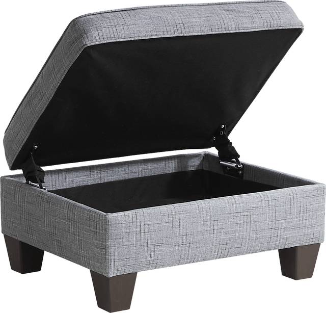 Jenisse Gray Storage Ottoman - Thumbnail - Image 4