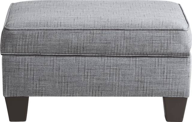 Jenisse Gray Storage Ottoman - Thumbnail - Image 1