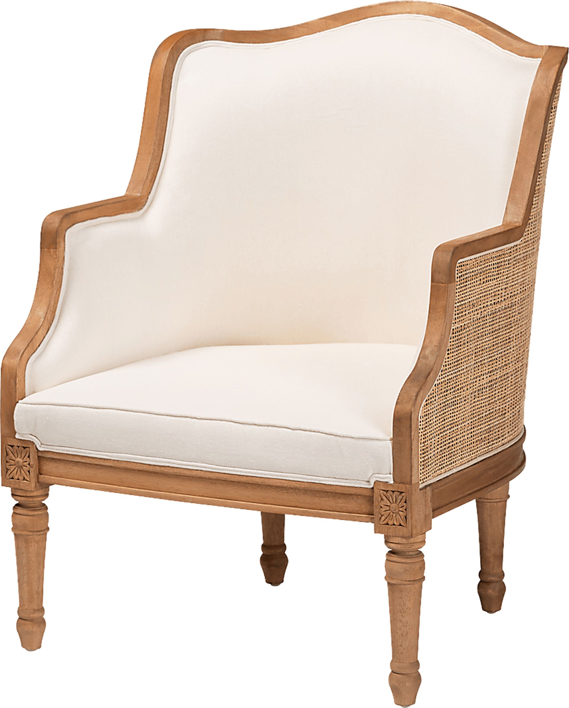 Jenness Oak Accent Chair - Image 1