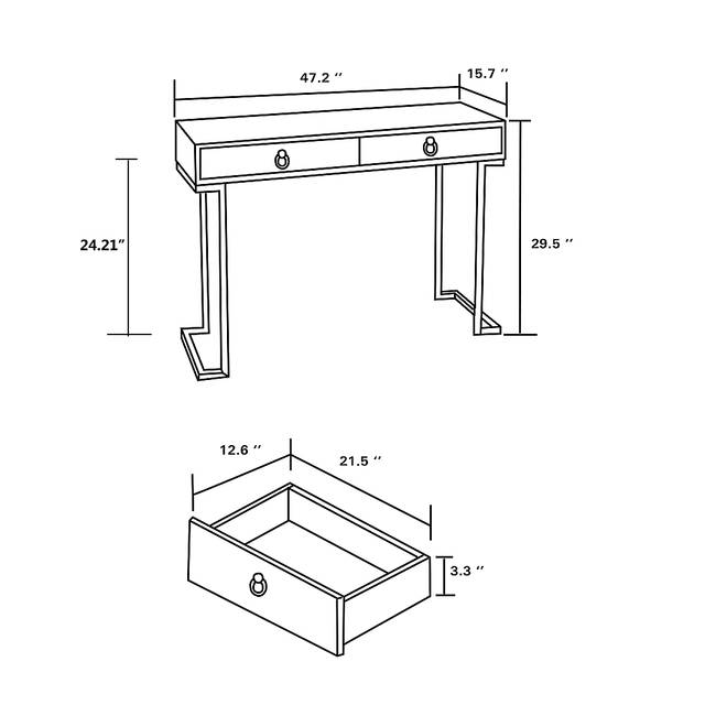 Jenniches White Sofa Table - Thumbnail - Image 11