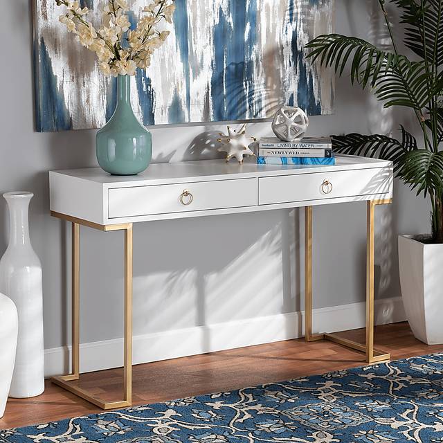 Jenniches White Sofa Table - Thumbnail - Image 2
