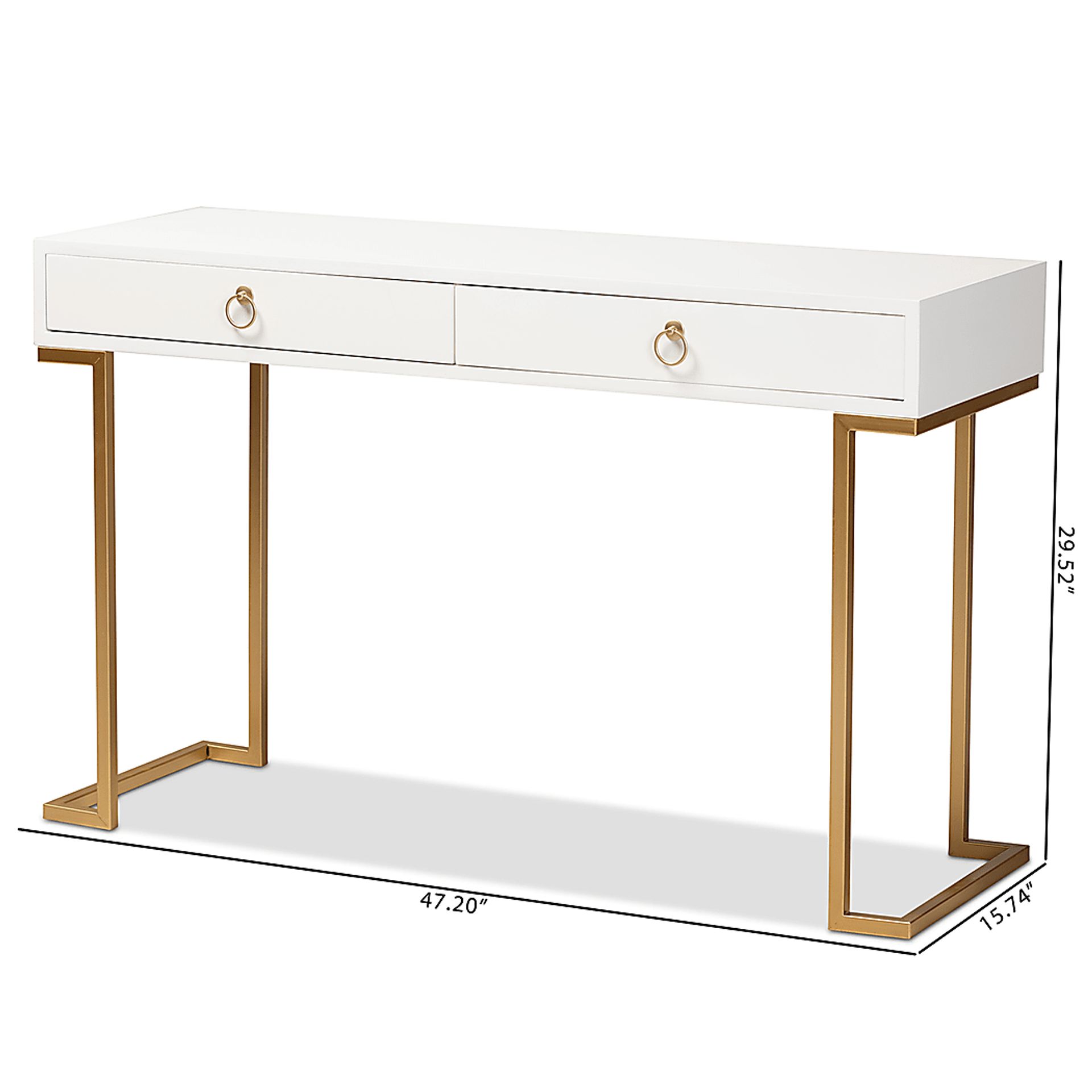 Jenniches White Sofa Table - Image 10