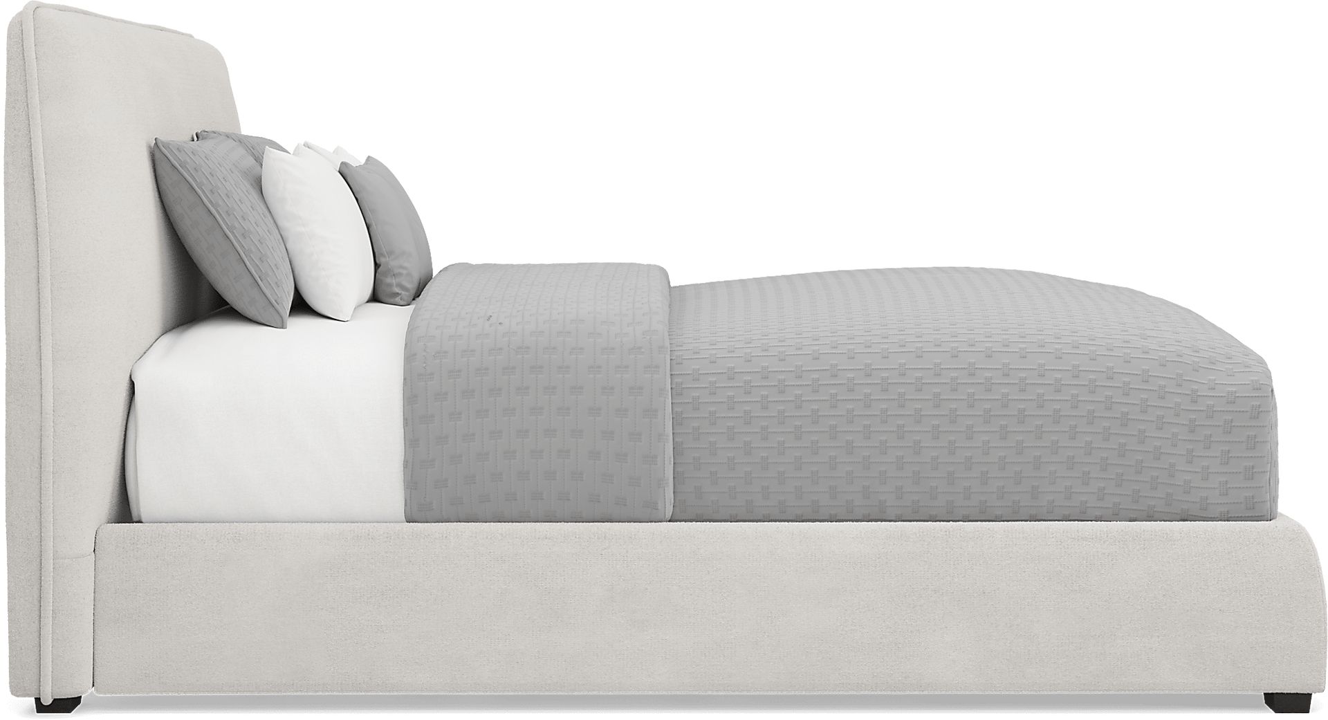 Jennings White 3 Pc King Upholstered Bed - Image 3