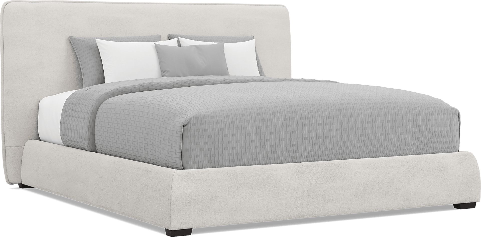 Jennings White 3 Pc King Upholstered Bed - Image 1