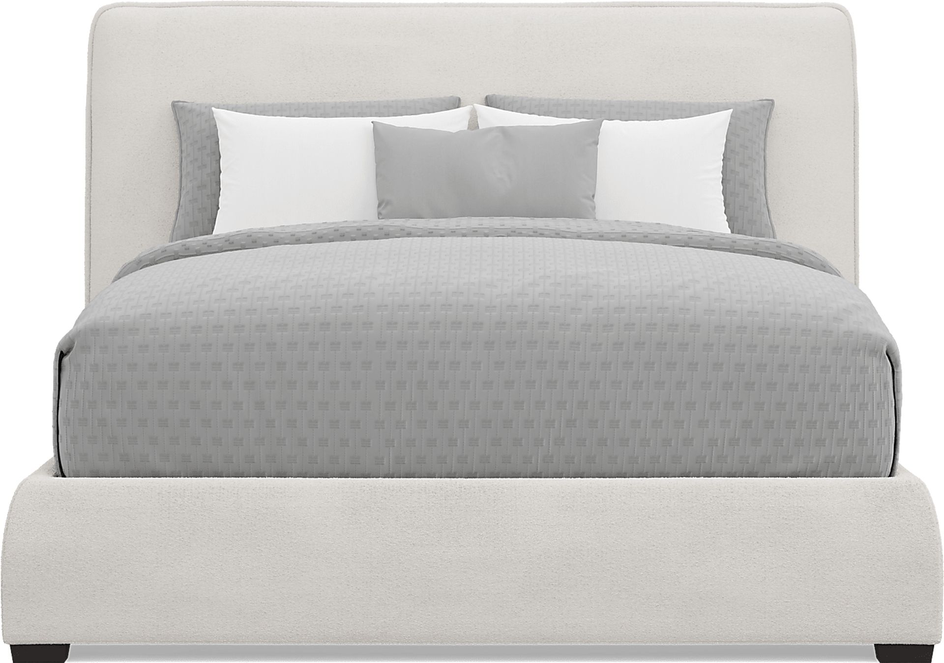 Jennings White 3 Pc Queen Upholstered Bed - Image 2