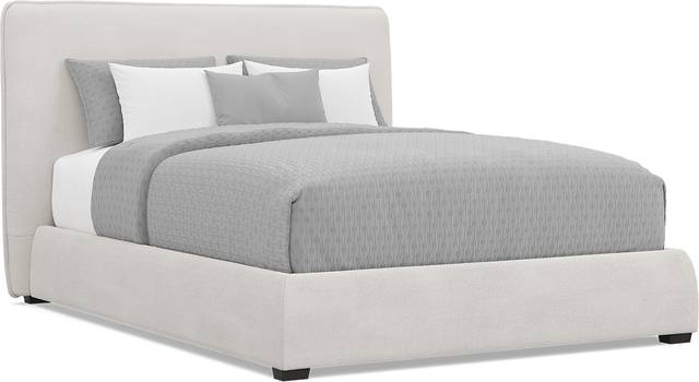 Jennings White 3 Pc Queen Upholstered Bed - Thumbnail - Image 1