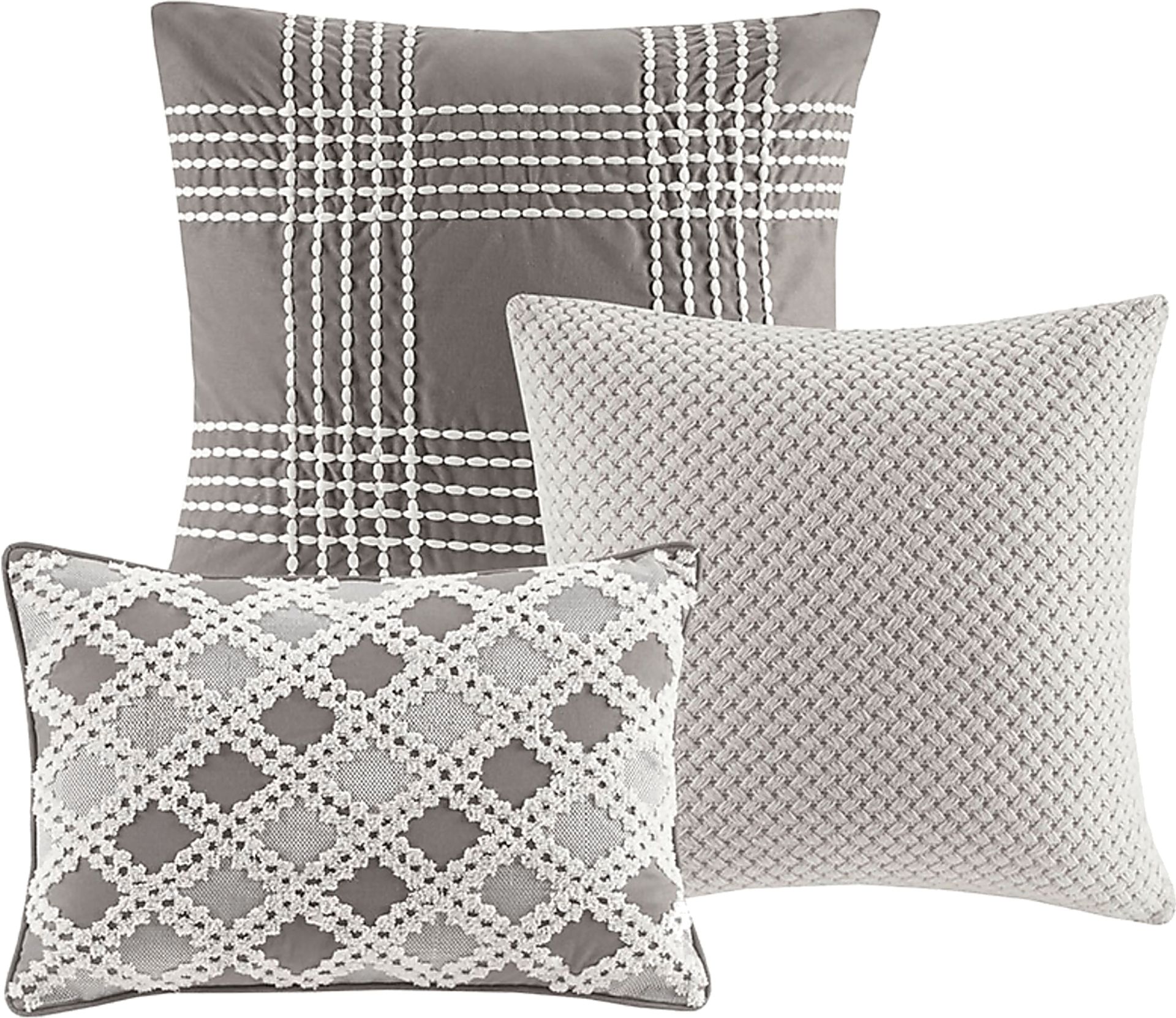 Jennix Gray Queen Comforter Set - Image 7