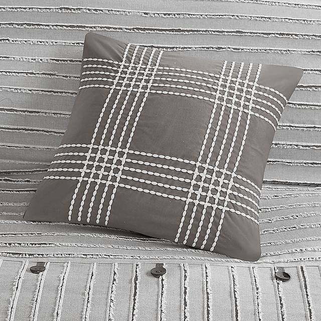 Jennix Gray Queen Comforter Set - Thumbnail - Image 9