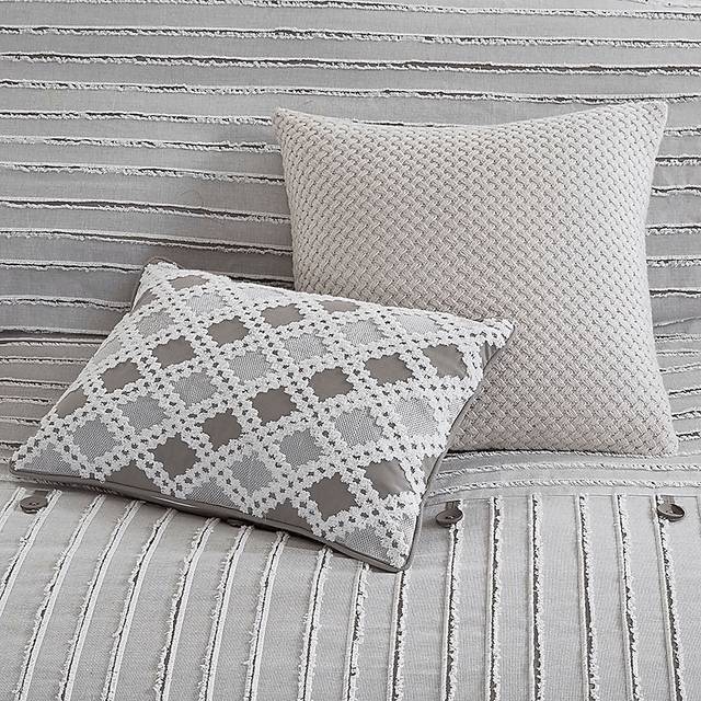 Jennix Gray Queen Comforter Set - Thumbnail - Image 10