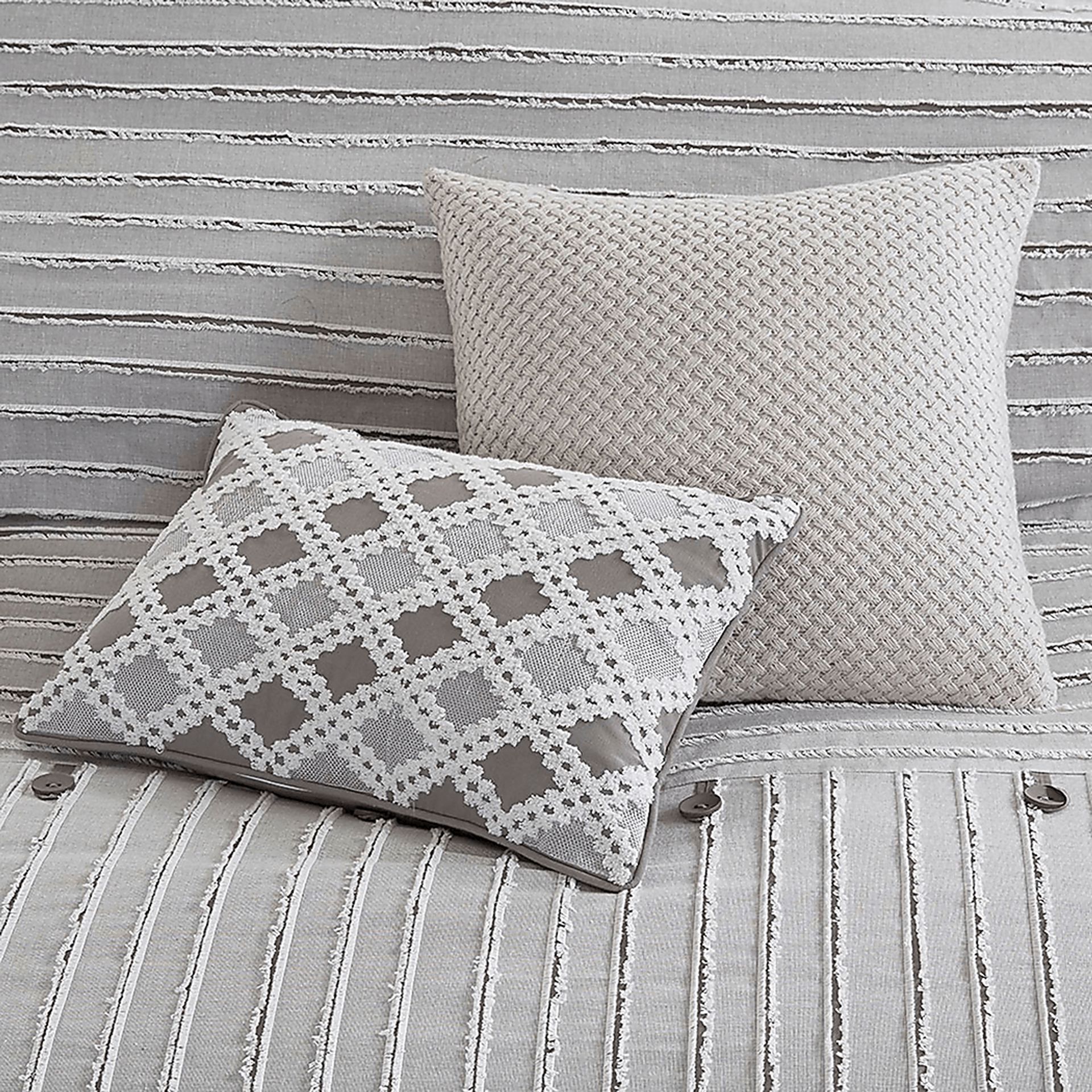 Jennix Gray Queen Comforter Set - Image 10
