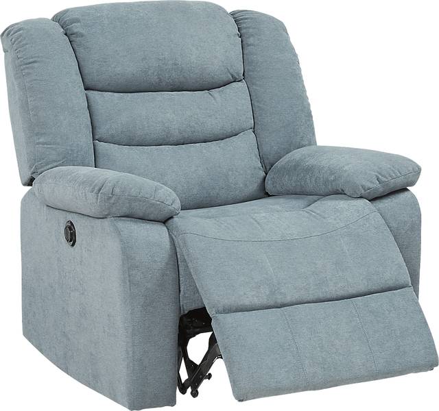 Jensen Beach Blue Power Recliner - Thumbnail - Image 1