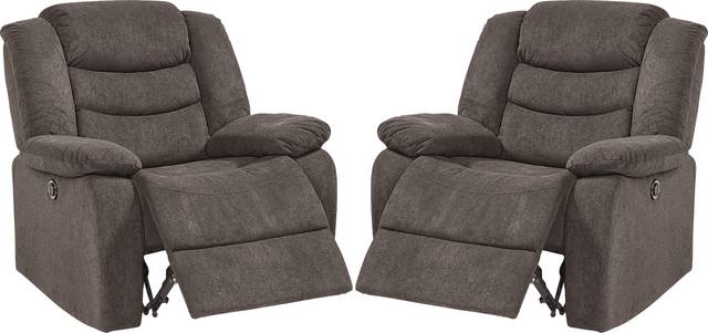Jensen Beach Chocolate Power Recliners Set of 2 - Thumbnail - Image 1