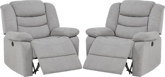Jensen Beach Gray Power Recliners Set of 2 - Thumbnail - Image 1