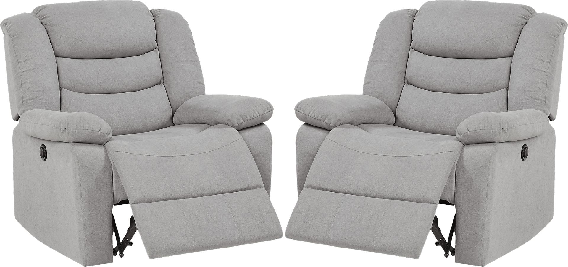 Jensen Beach Gray Power Recliners Set of 2 - Image 1