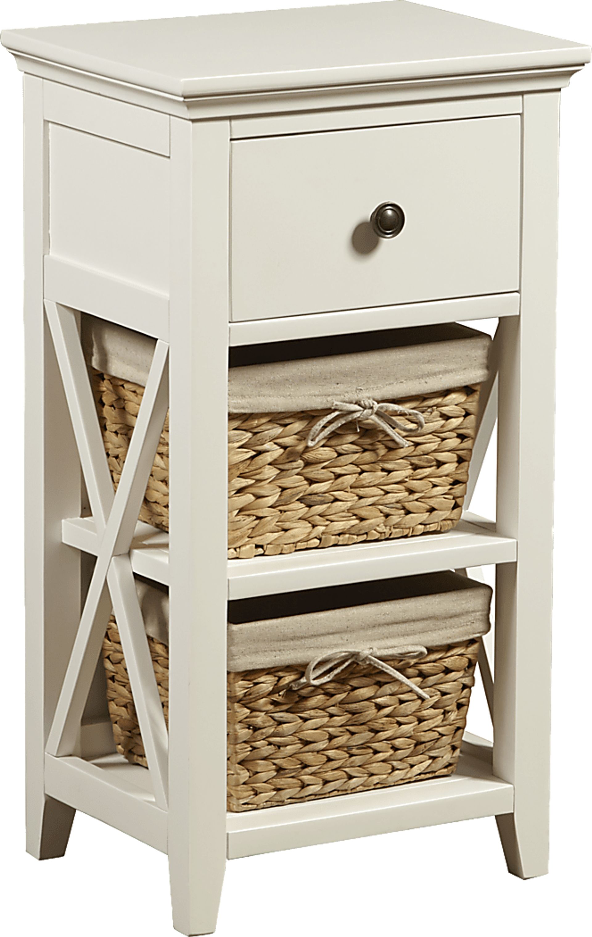 Jenya White 2 Basket Stand - Image 3