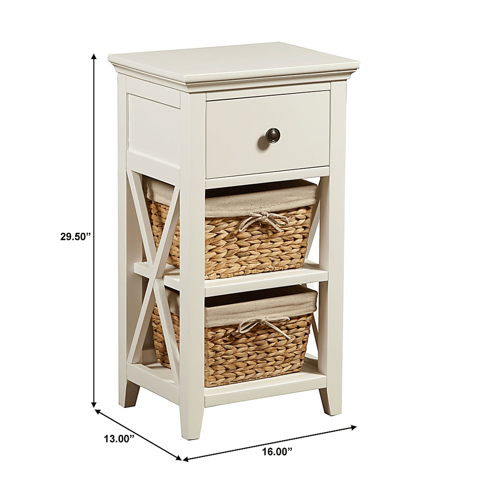 Jenya White 2 Basket Stand - Image 5