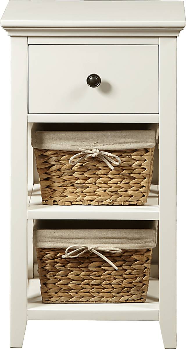 Jenya White 2 Basket Stand - Thumbnail - Image 1