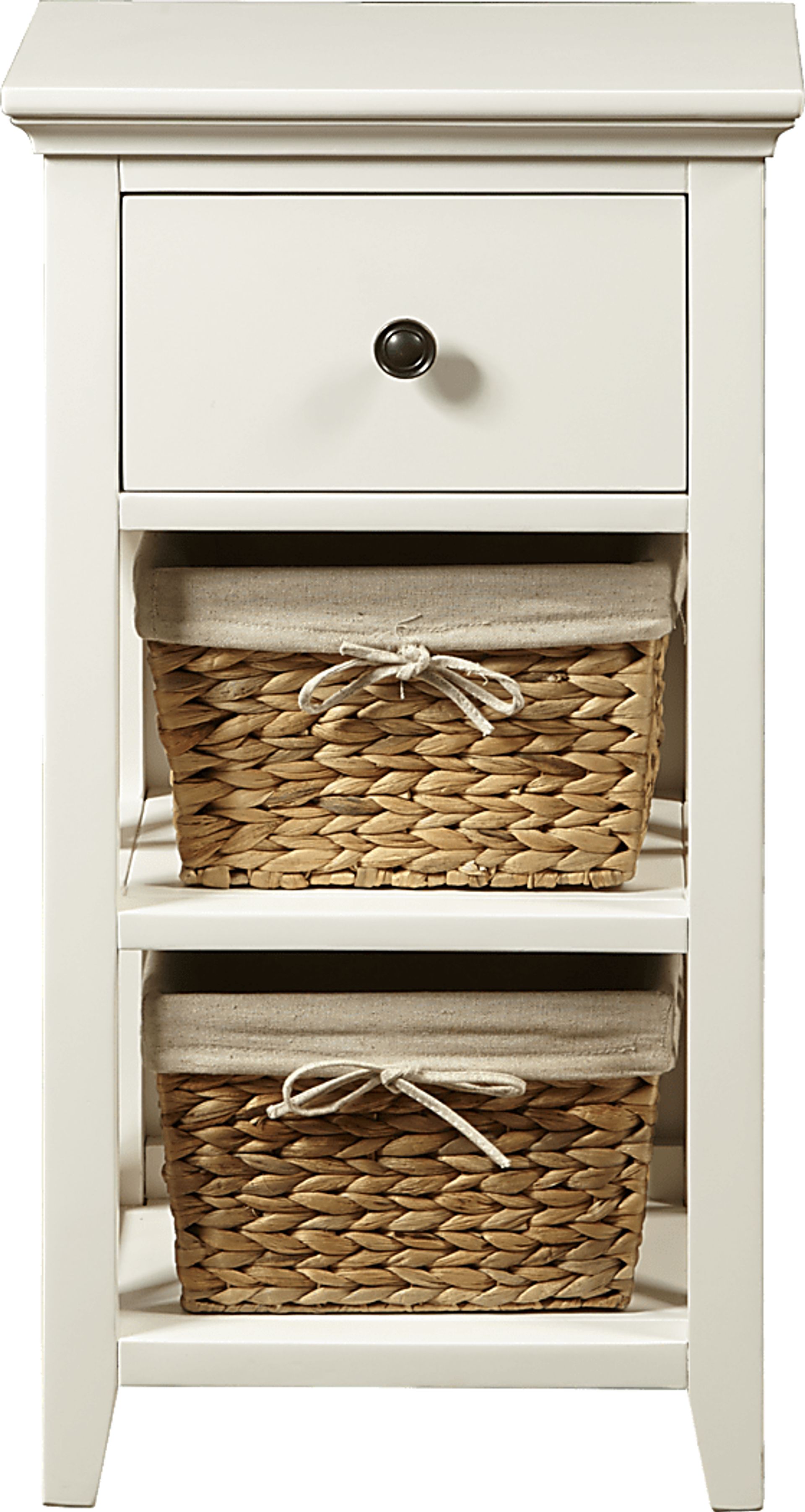 Jenya White 2 Basket Stand - Image 1