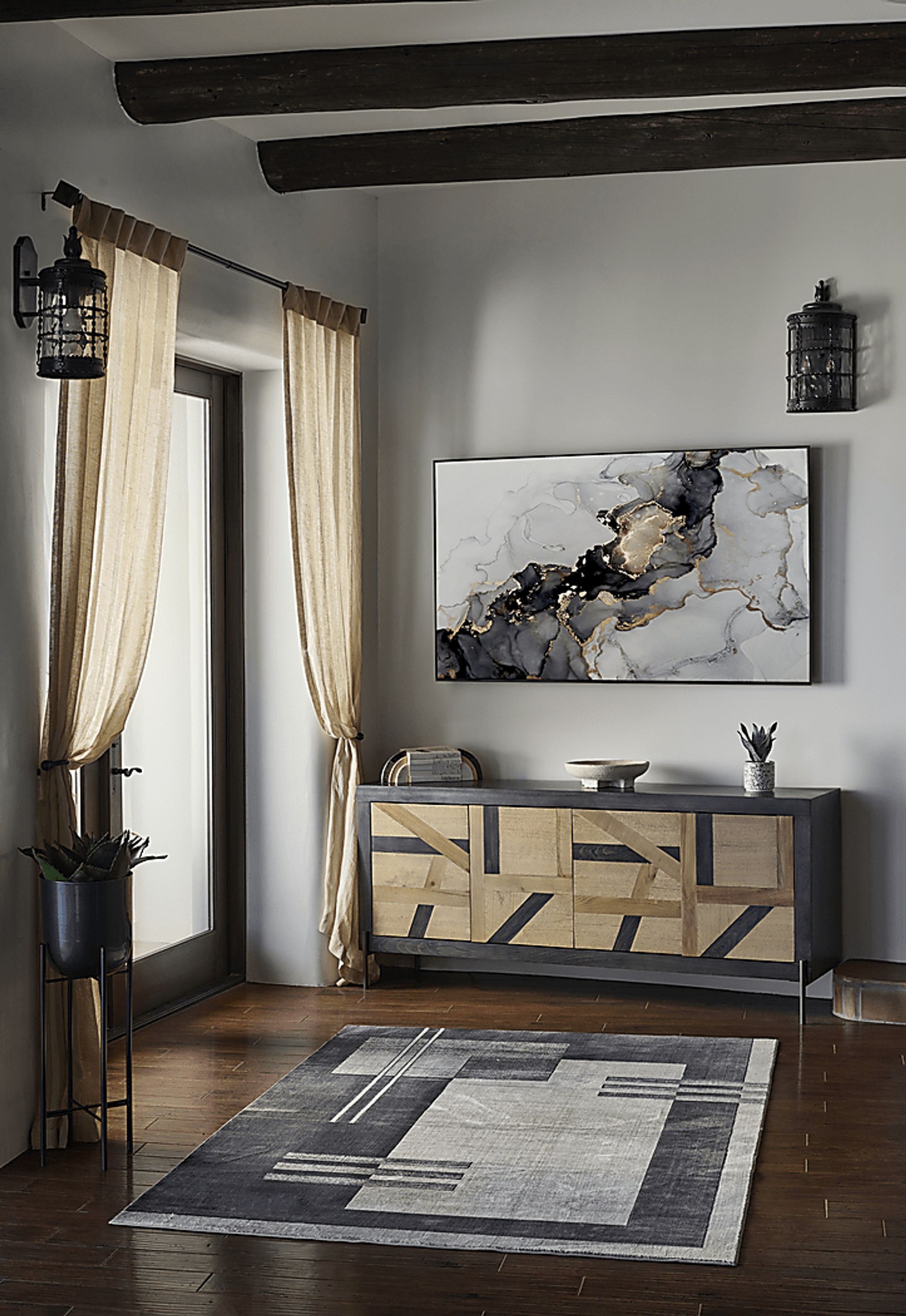 Jenzen Black 5'1 x 7'7 Rug - Image 2