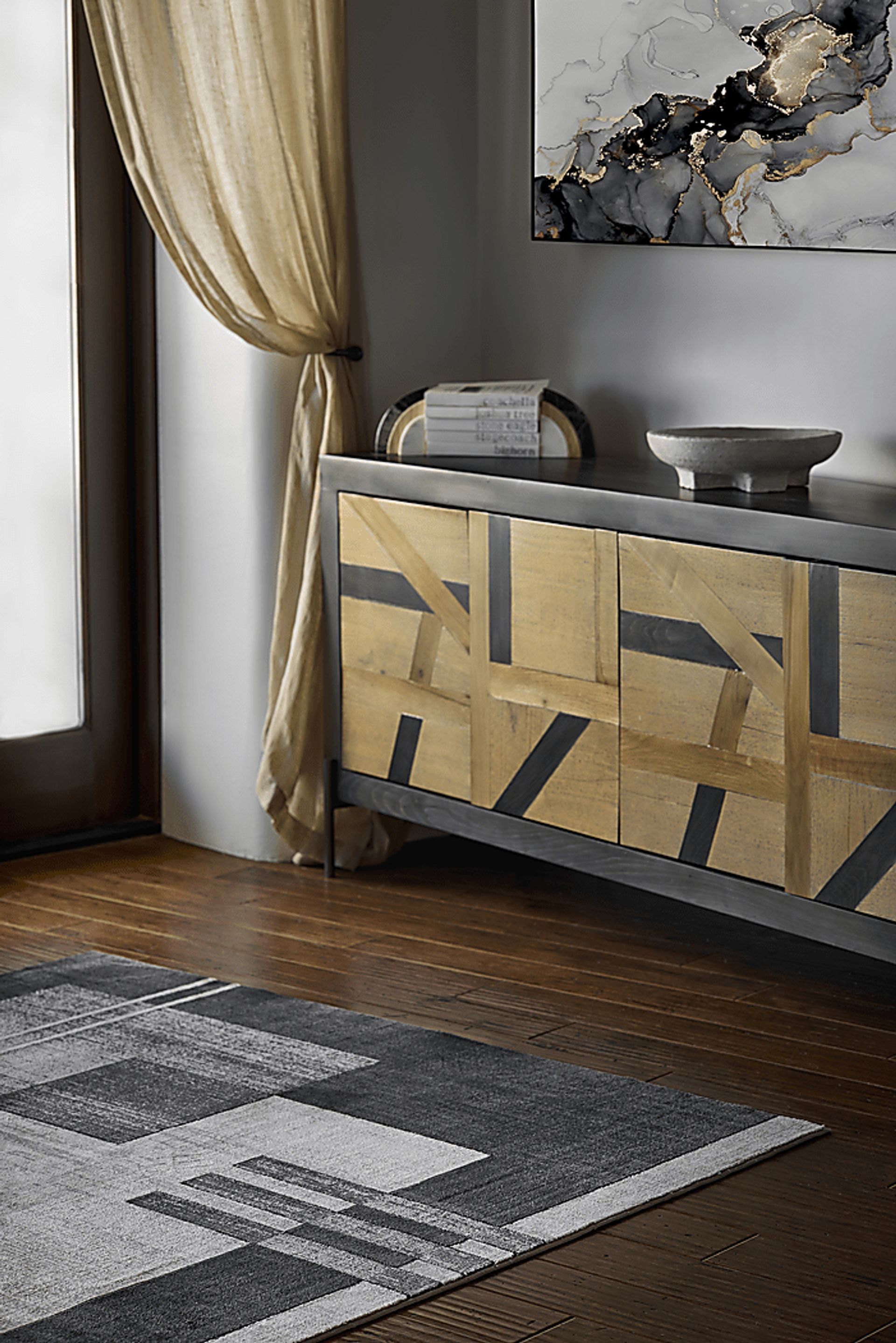 Jenzen Black 5'1 x 7'7 Rug - Image 3
