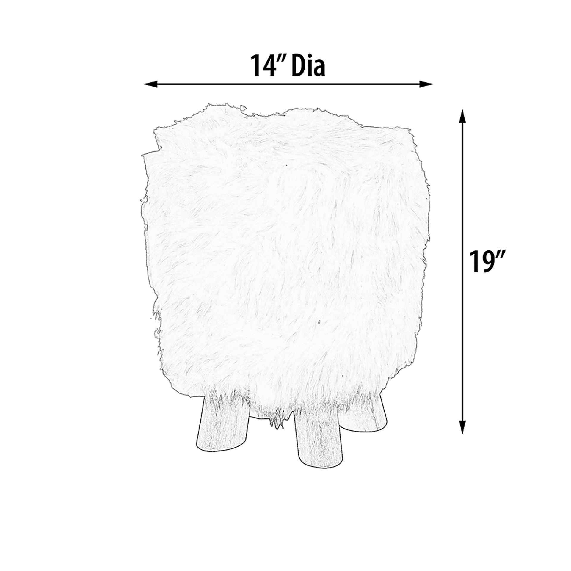 Jerryn White Stool - Image 4