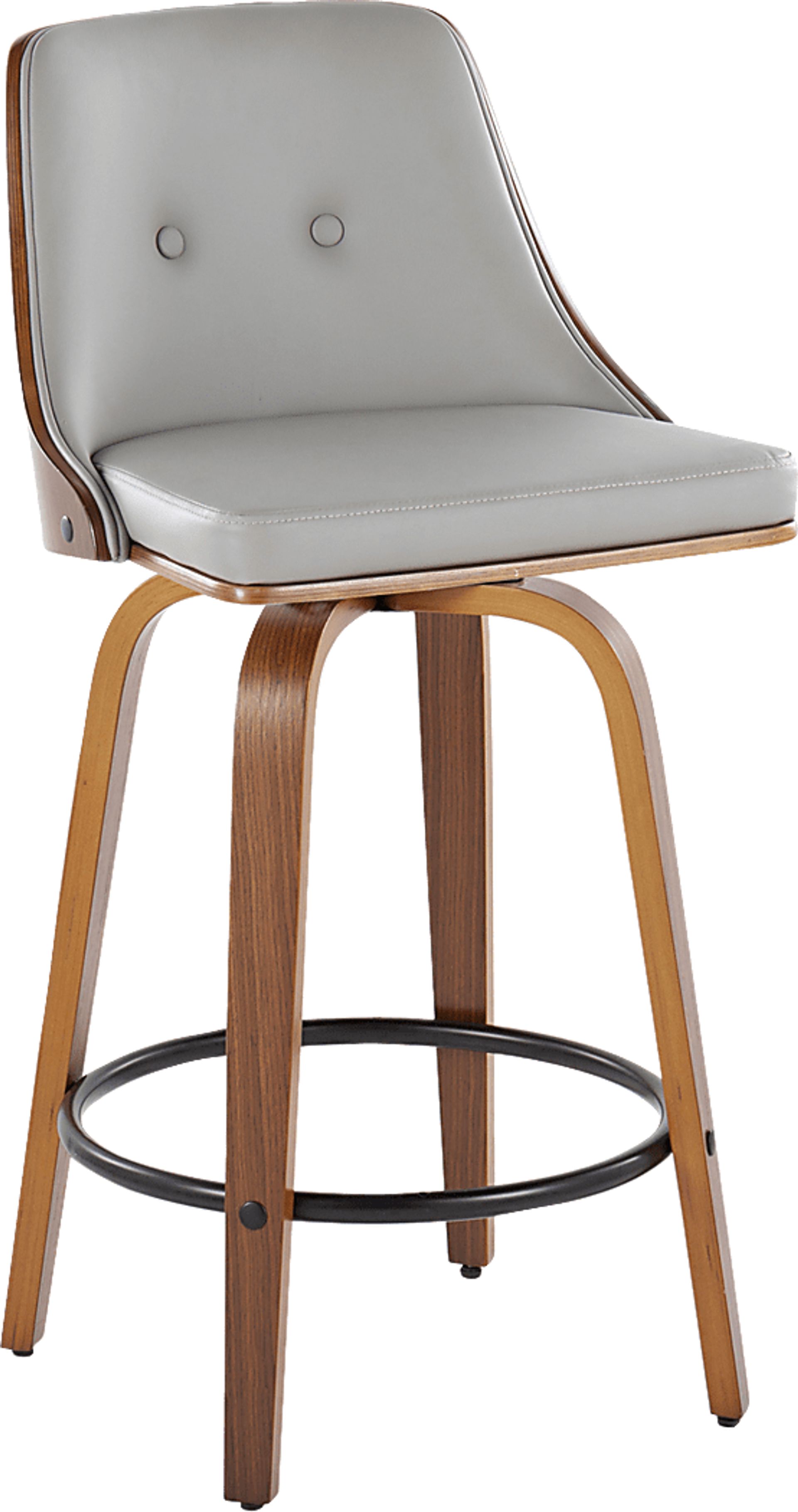 Jessaminnes III Gray Swivel Counter Height Stool, Set of 2 - Image 4