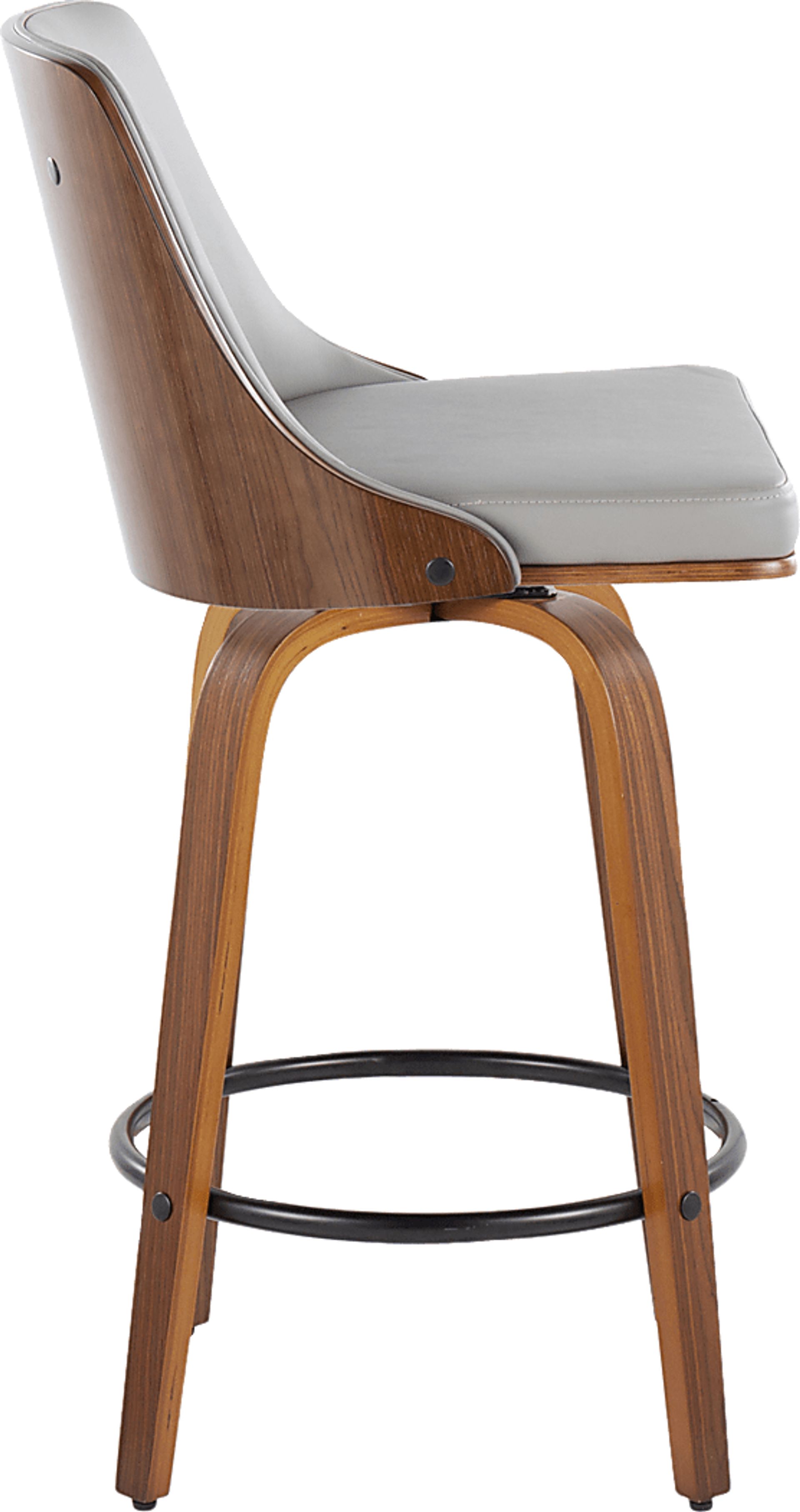 Jessaminnes III Gray Swivel Counter Height Stool, Set of 2 - Image 5