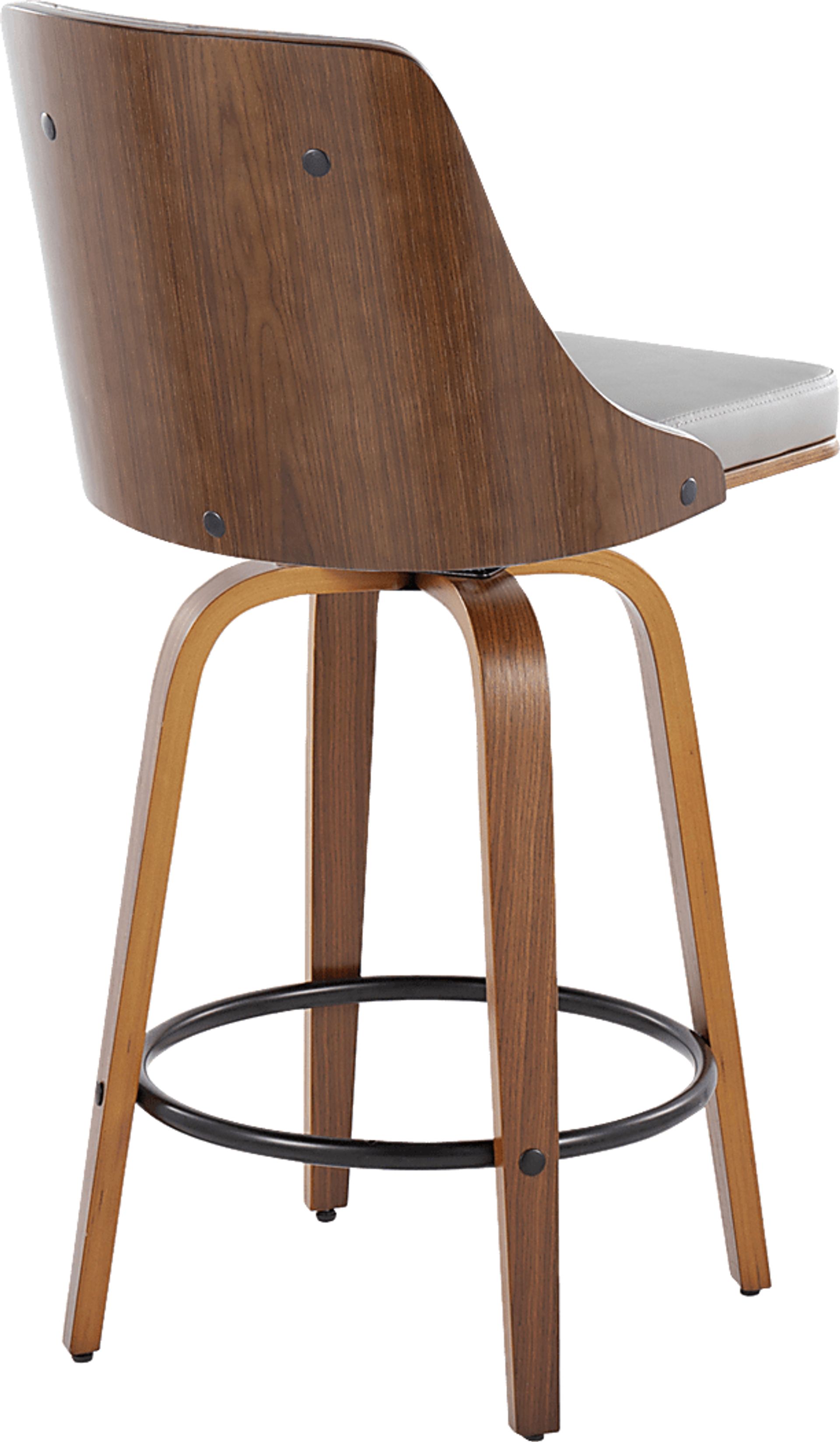 Jessaminnes III Gray Swivel Counter Height Stool, Set of 2 - Image 6