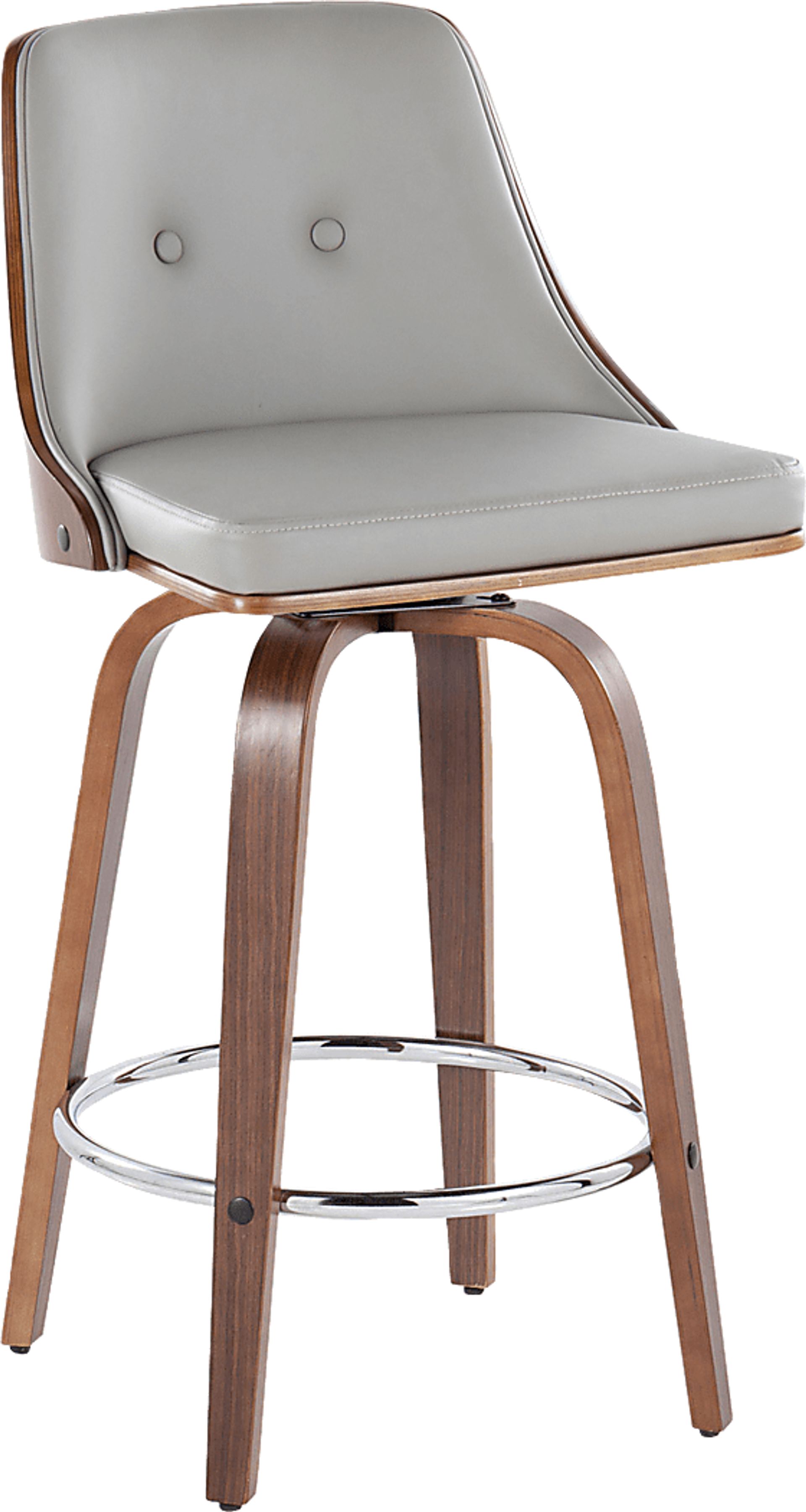Jessaminnes I Gray Swivel Counter Height Stool, Set of 2 - Image 4