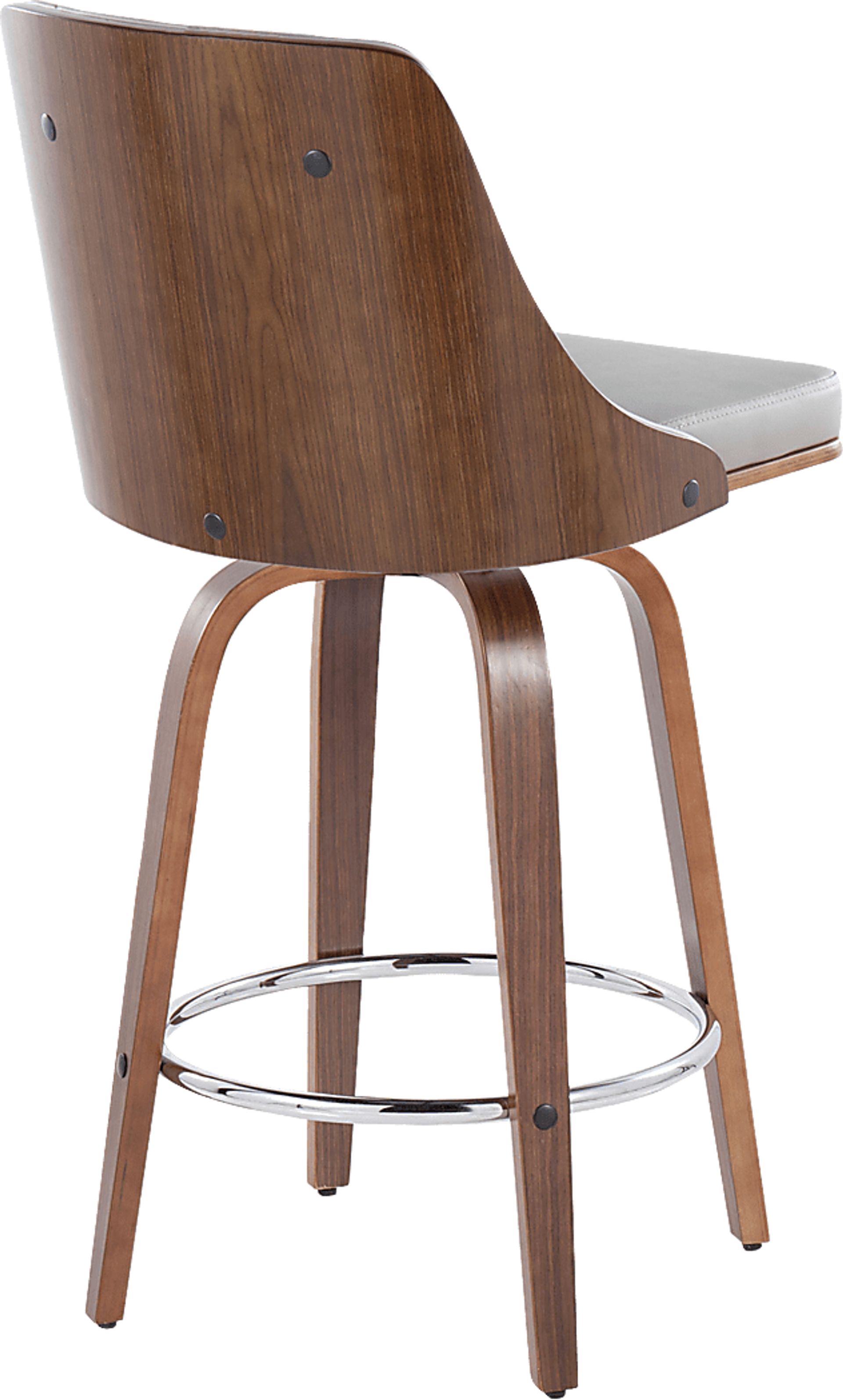 Jessaminnes I Gray Swivel Counter Height Stool, Set of 2 - Image 6