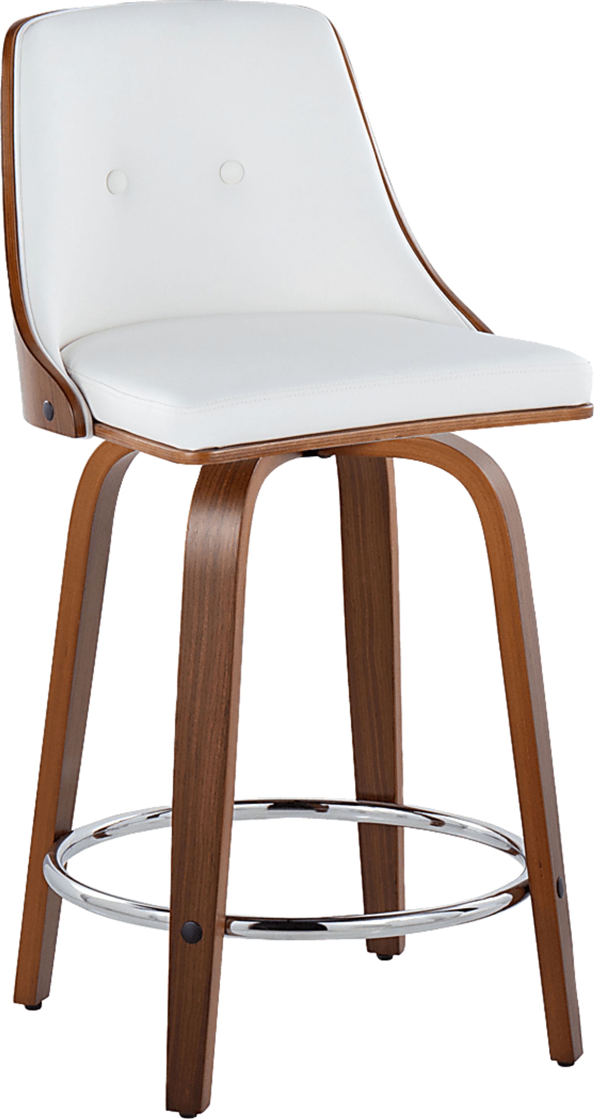 Jessaminnes I White Swivel Counter Height Stool, Set of 2 - Image 3