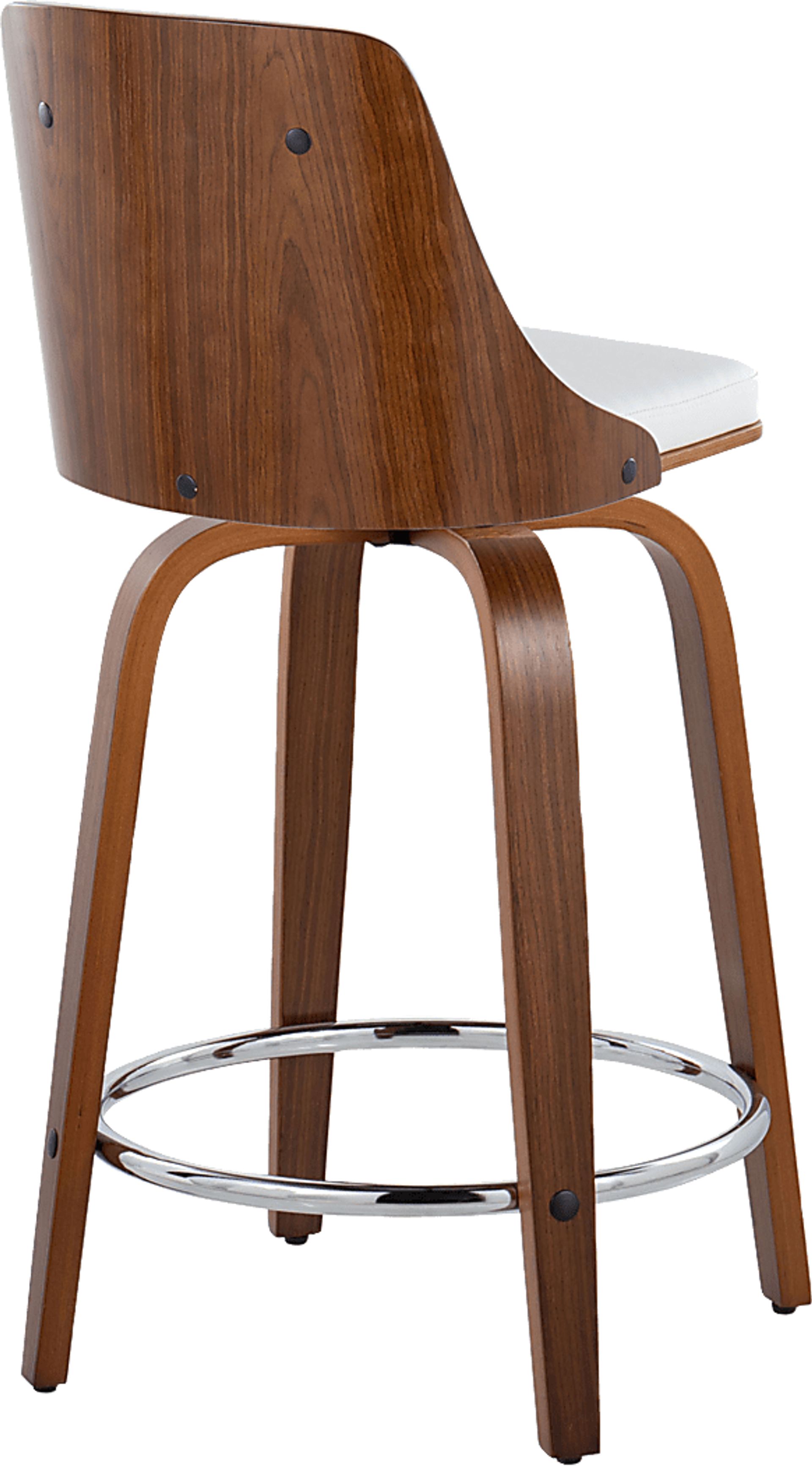 Jessaminnes I White Swivel Counter Height Stool, Set of 2 - Image 5