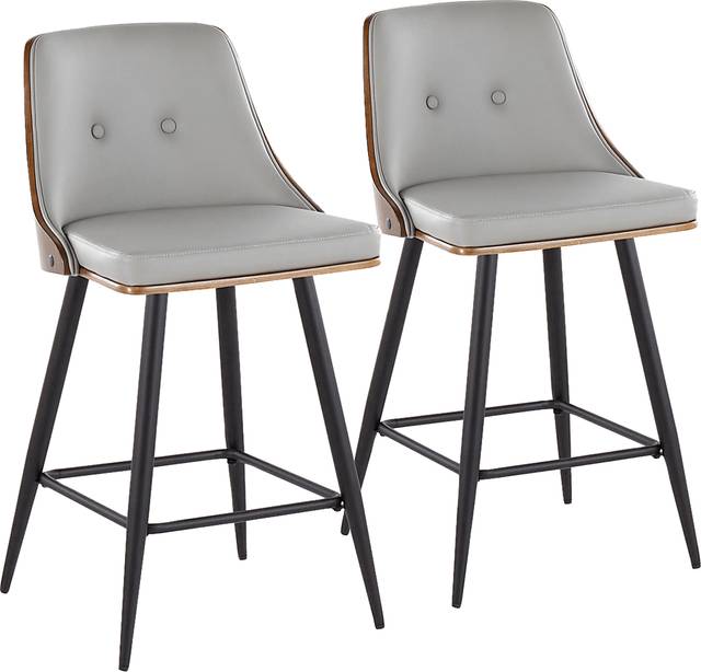 Jessaminnes II Gray Swivel Counter Height Stool, Set of 2 - Thumbnail - Image 1
