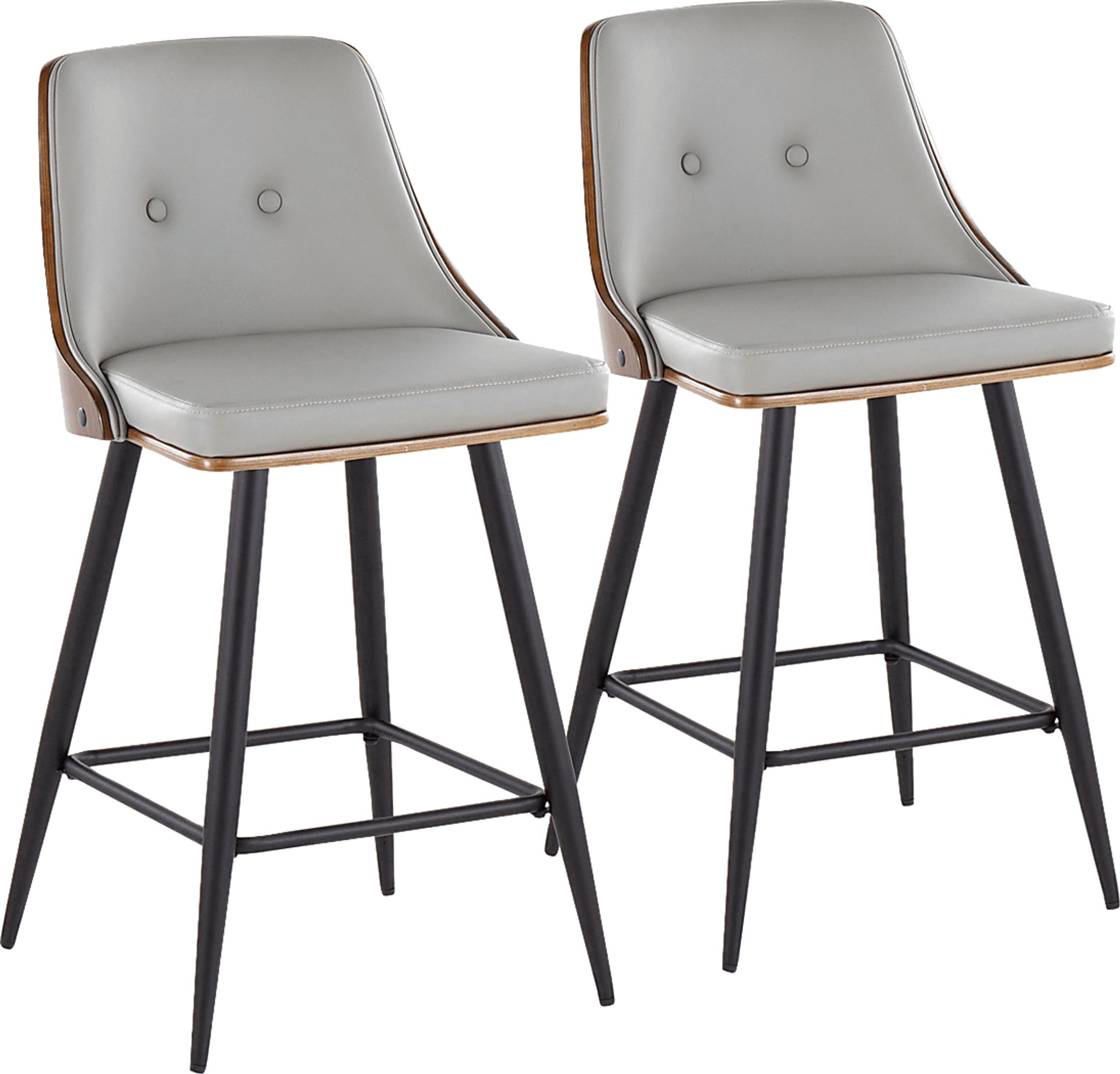 Jessaminnes II Gray Swivel Counter Height Stool, Set of 2 - Image 1