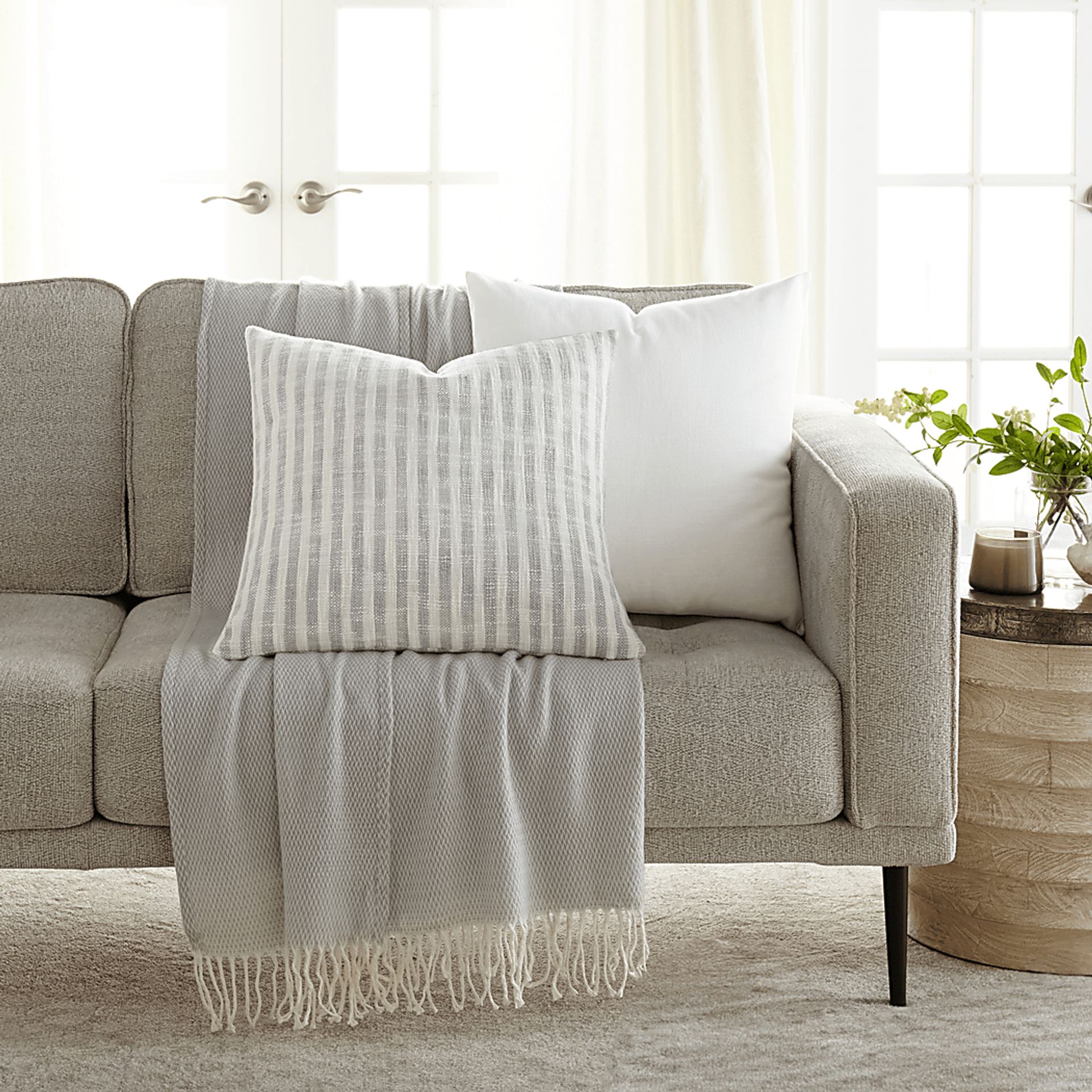 Jetaid Gray Accent Pillow Set of 2 - Image 2