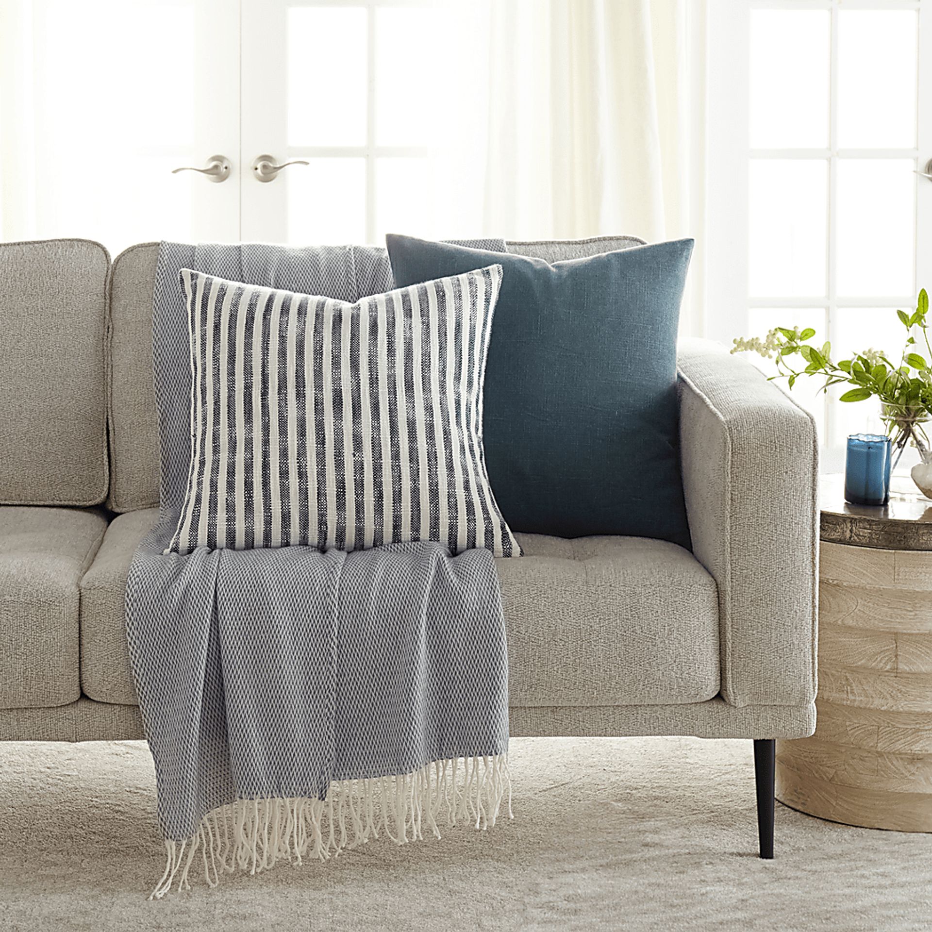 Jetaid Navy Accent Pillow Set of 2 - Image 2