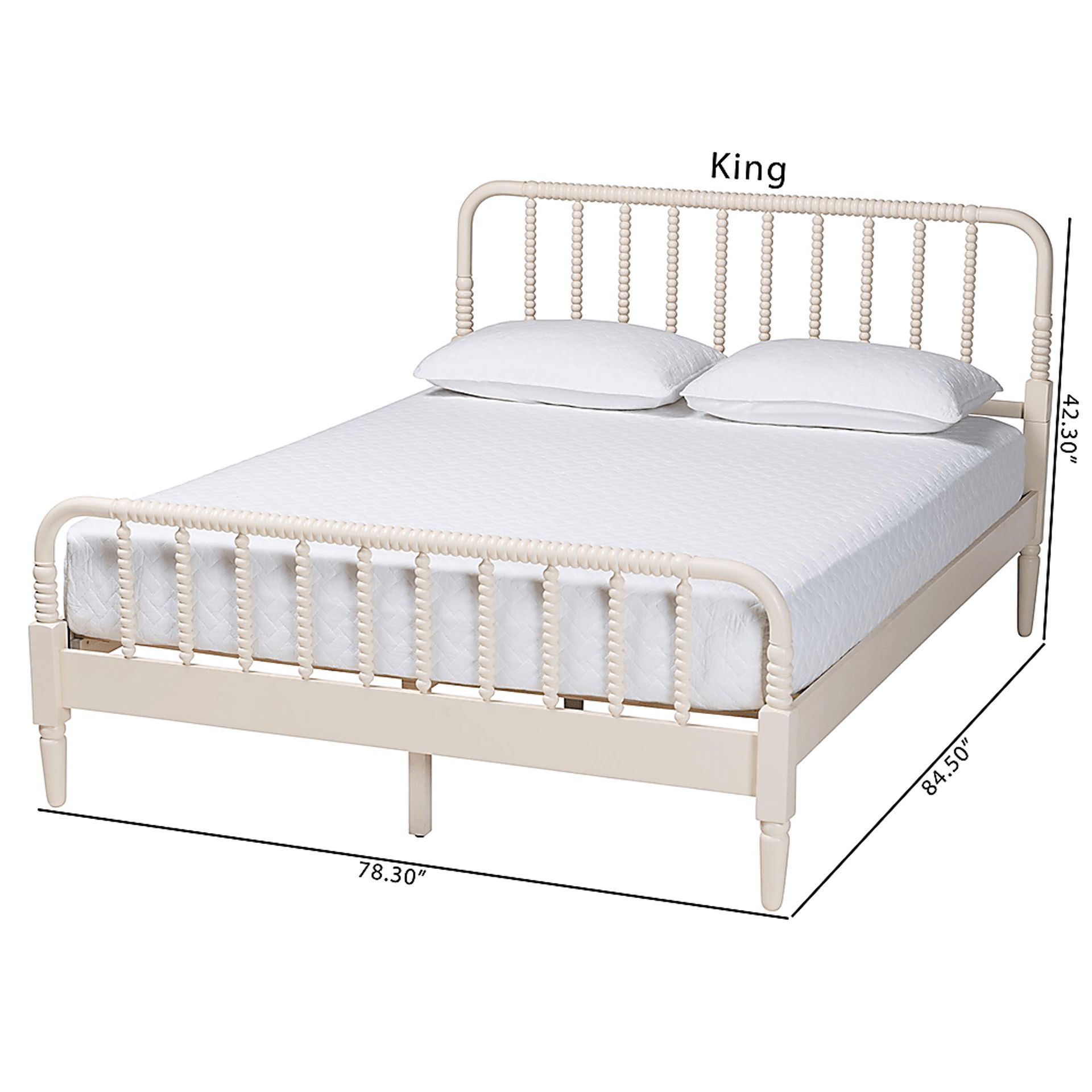 Jetexe Ivory Queen Bed - Image 9