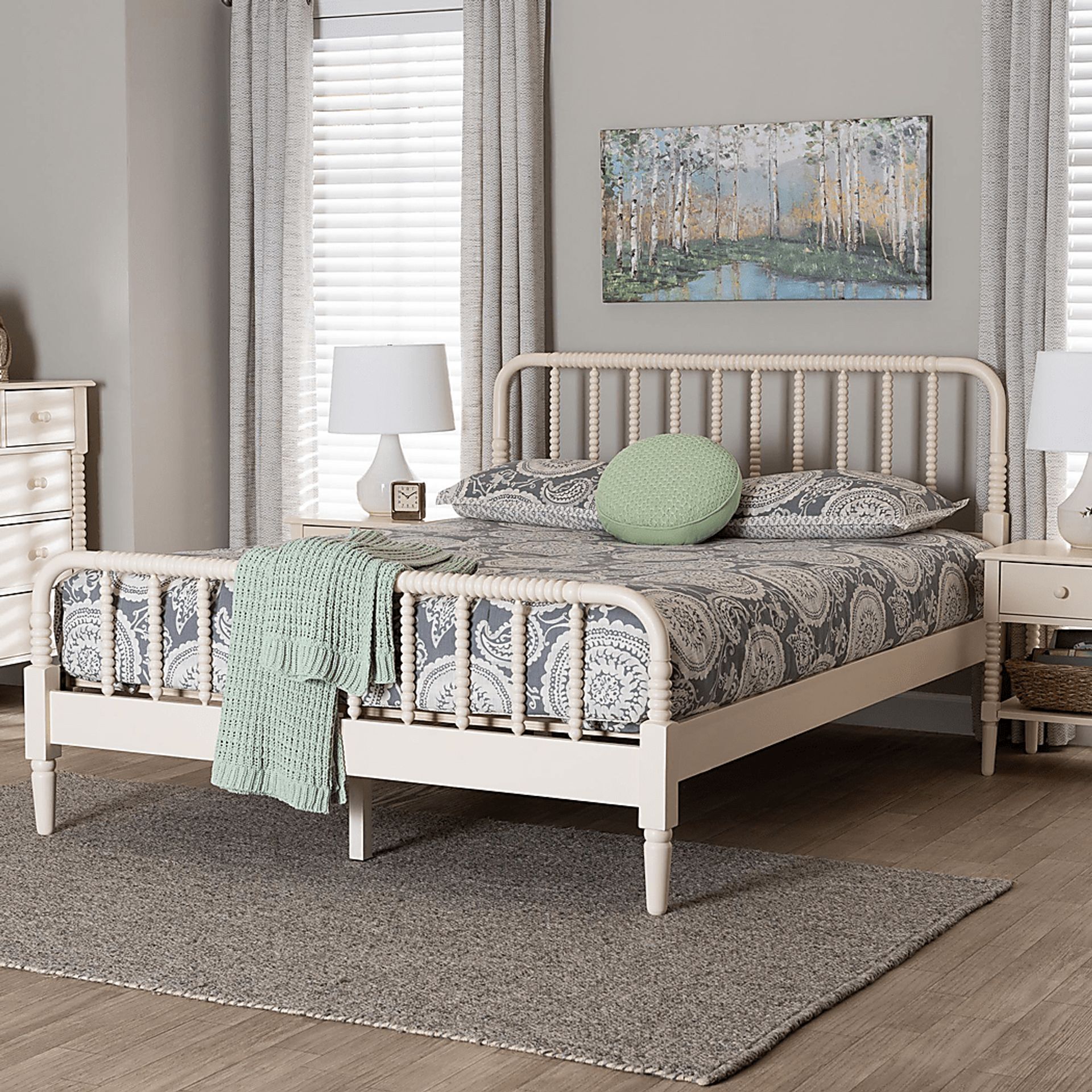 Jetexe Ivory Queen Bed - Image 3