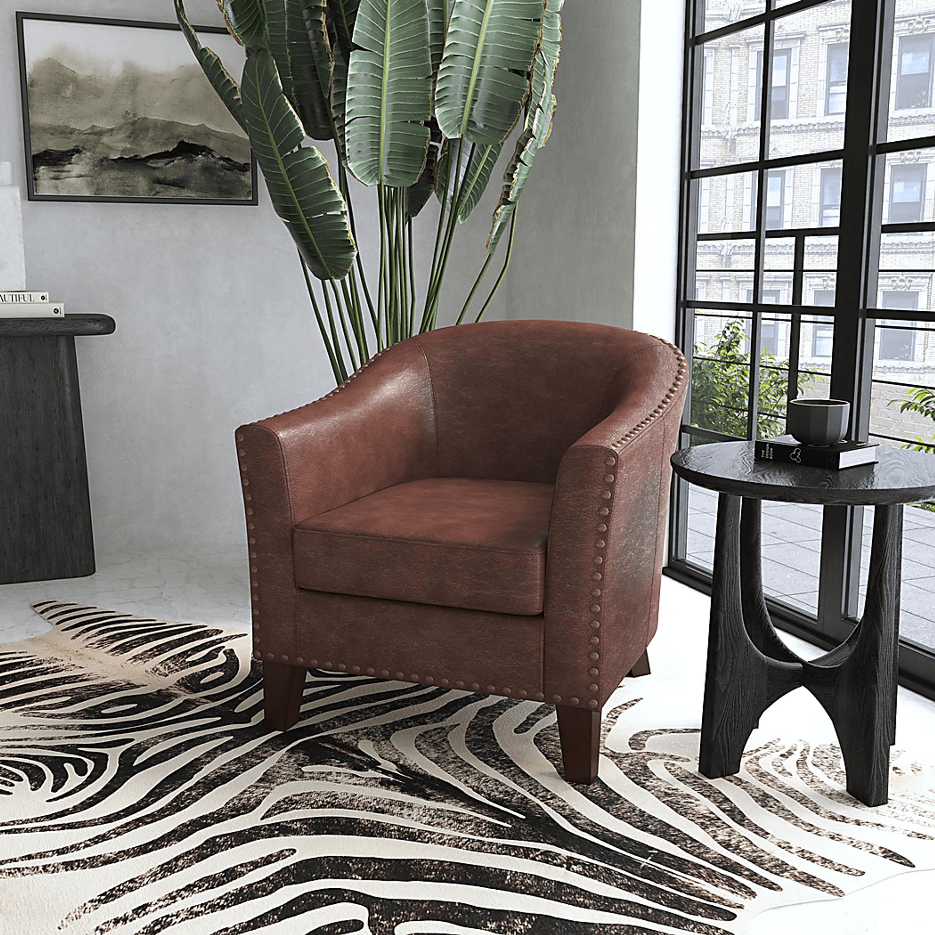 Jetha Brown Accent Chair - Image 3