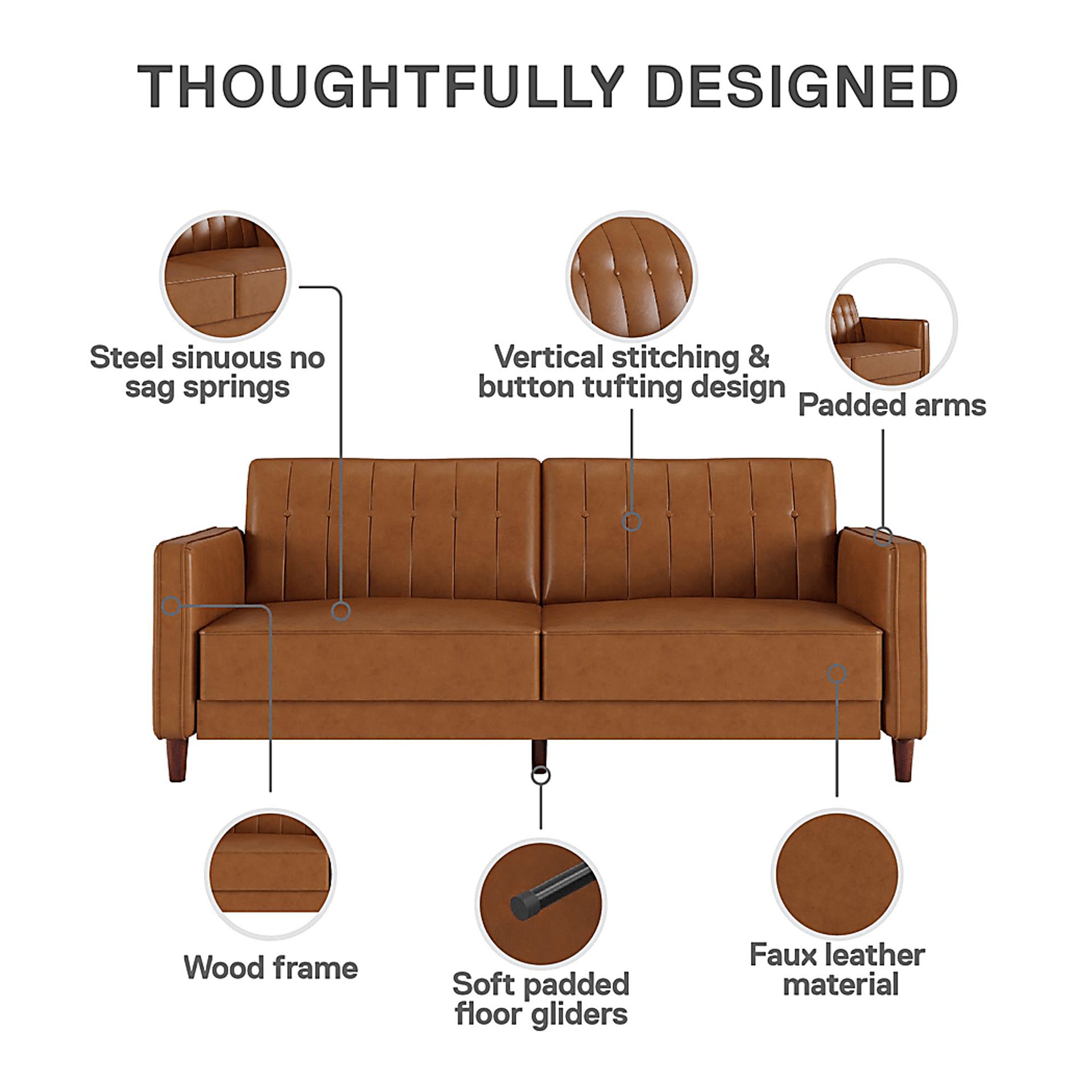 Jethar I Camel Futon - Image 12