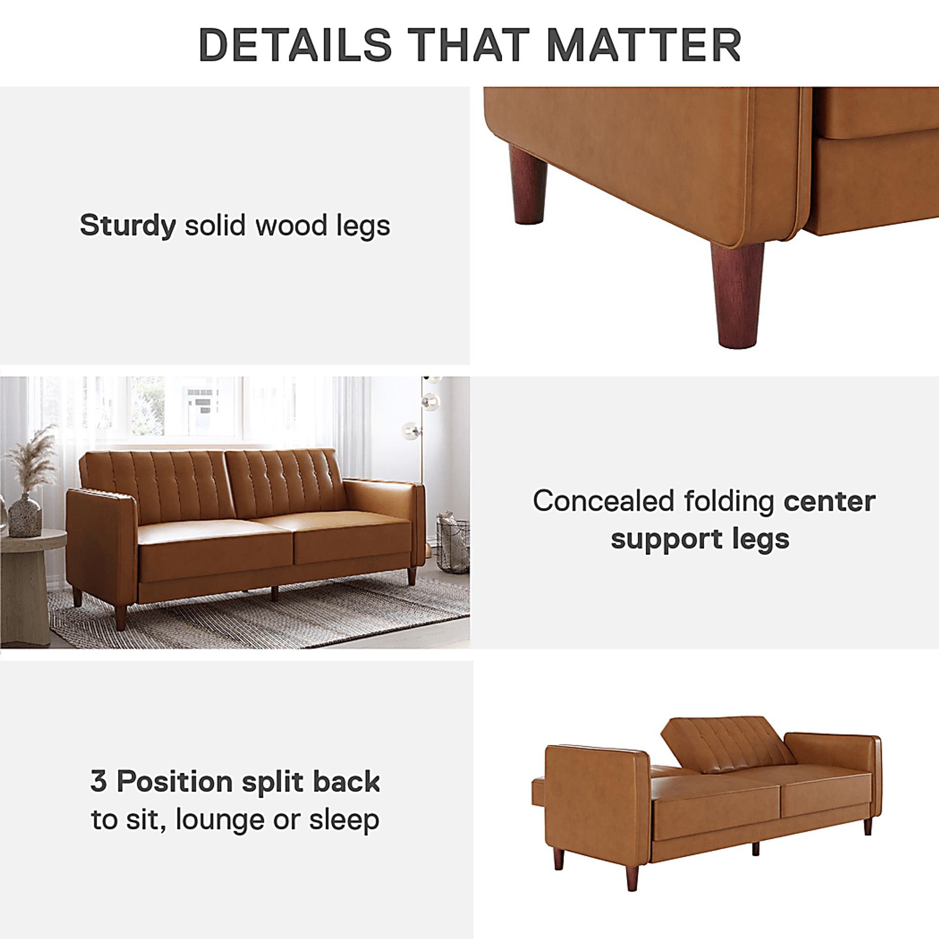 Jethar I Camel Futon - Image 7