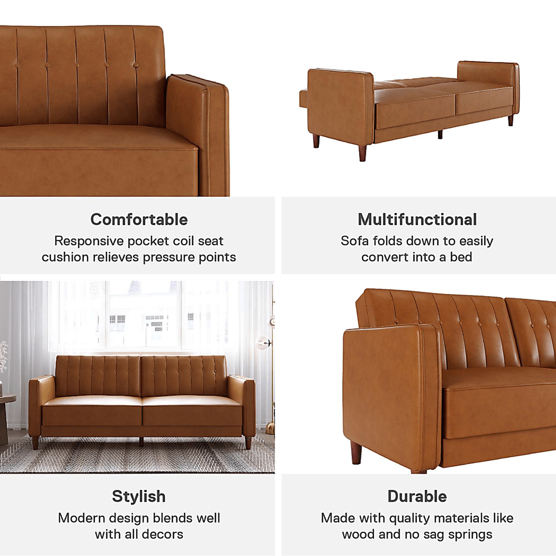Jethar I Camel Futon - Image 8